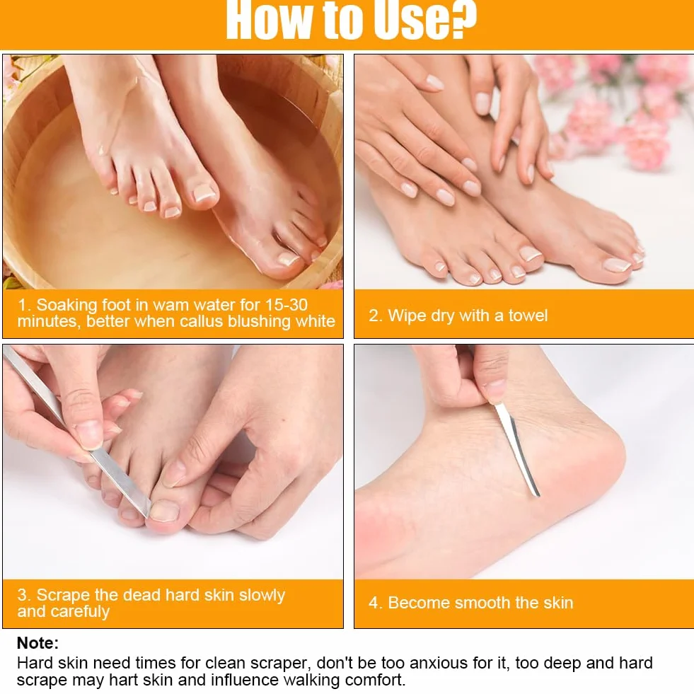 LOPHE Zestaw narzędzi do pedicure, 8-częściowy zestaw do usuwania wcielonych paznokci, profesjonalne noże pedicure, zestaw narzędzi do pedicure ze stali nierdzewnej