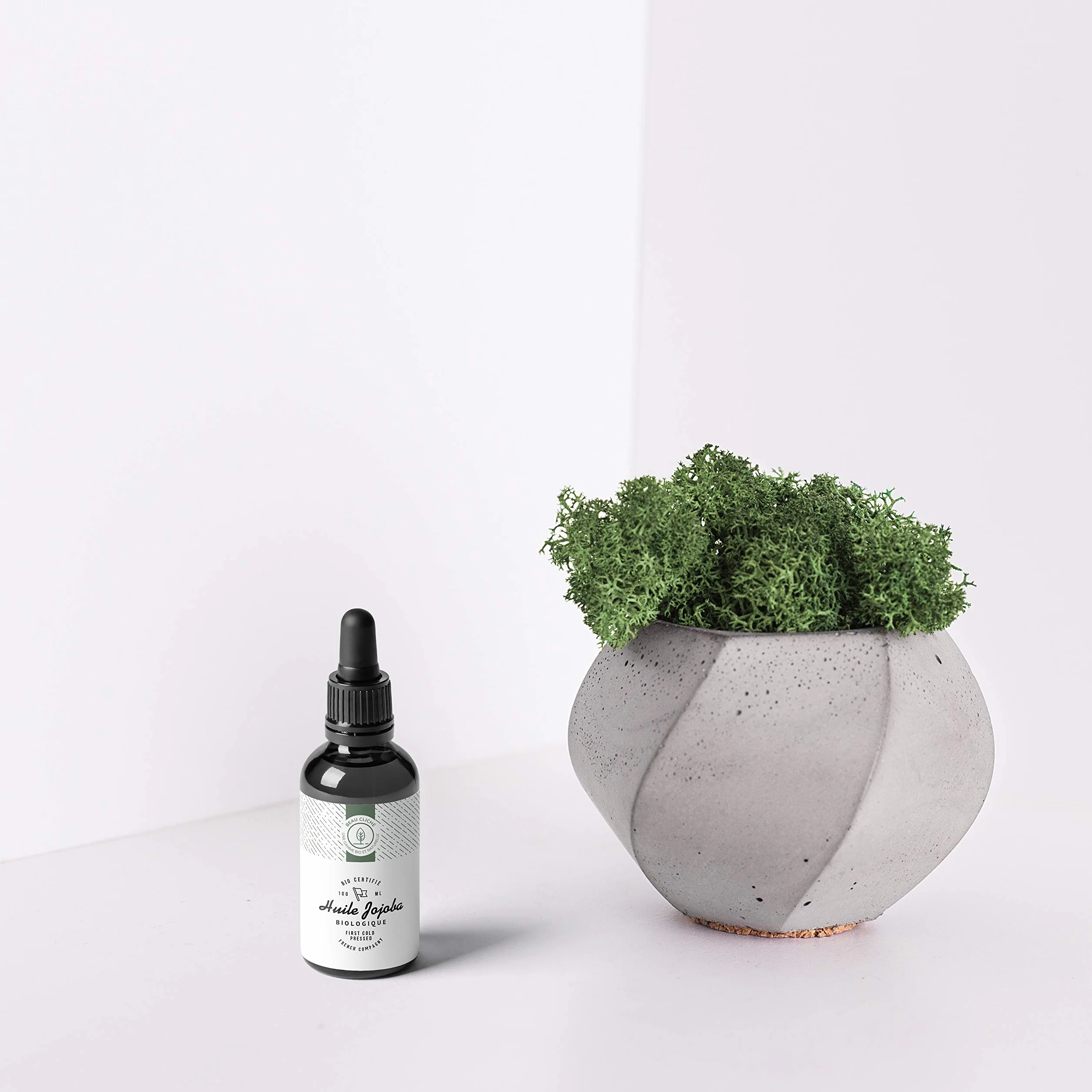 100ml Olejek Organiczny Jojoba, Tłoczony na Zimno, 100% Naturalna Pielęgnacja skóry, Włosów, Brody - Szklana Butelka - Pakowany we Francji