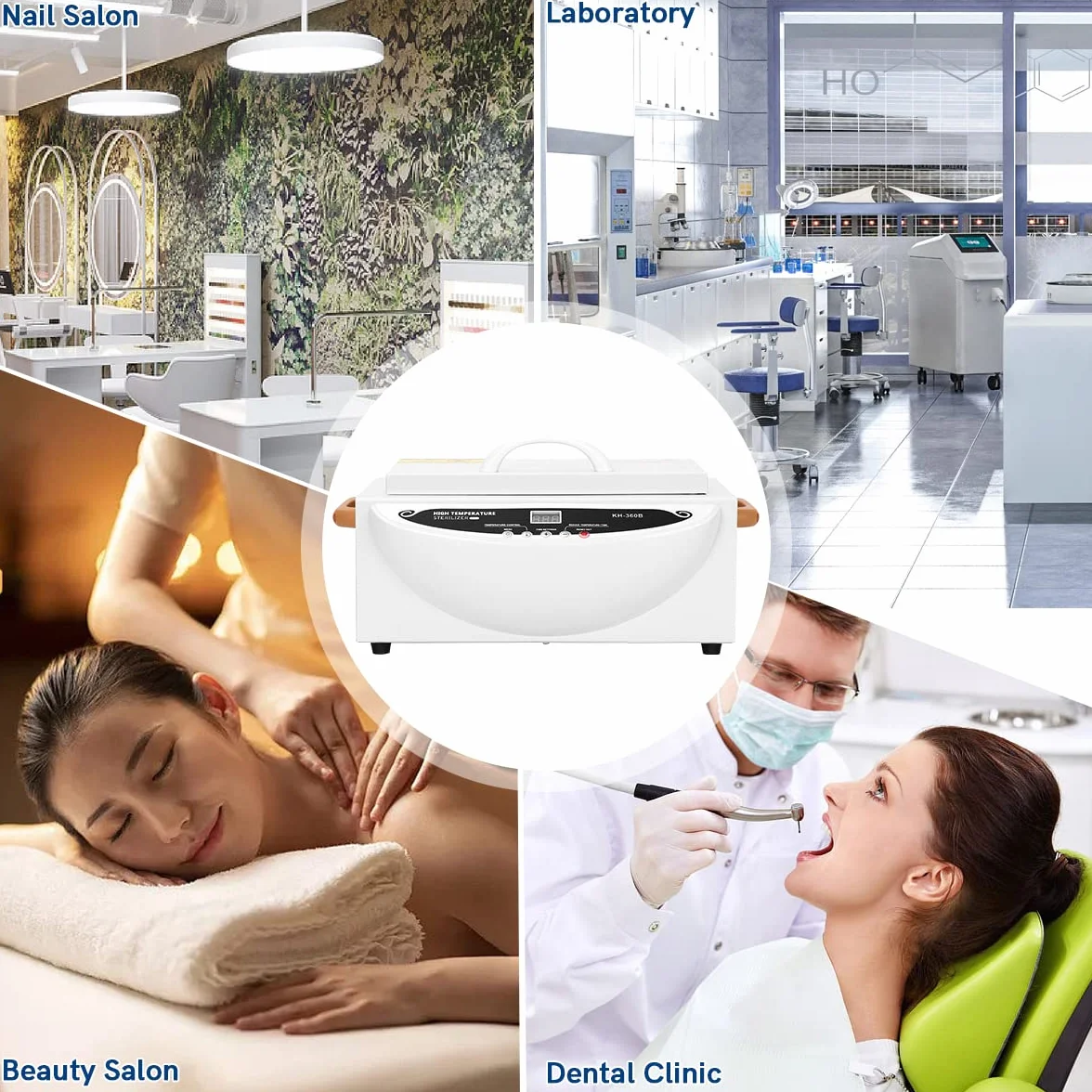Xverycan 500W Sterylizator gorącego powietrza Dezynfekcja, 250℃ Sterylizator ciepła w wysokiej temperaturze, małe sterylizatory do narzędzi do paznokci, narzędzia kosmetyczne, narzędzia fryzjerskie