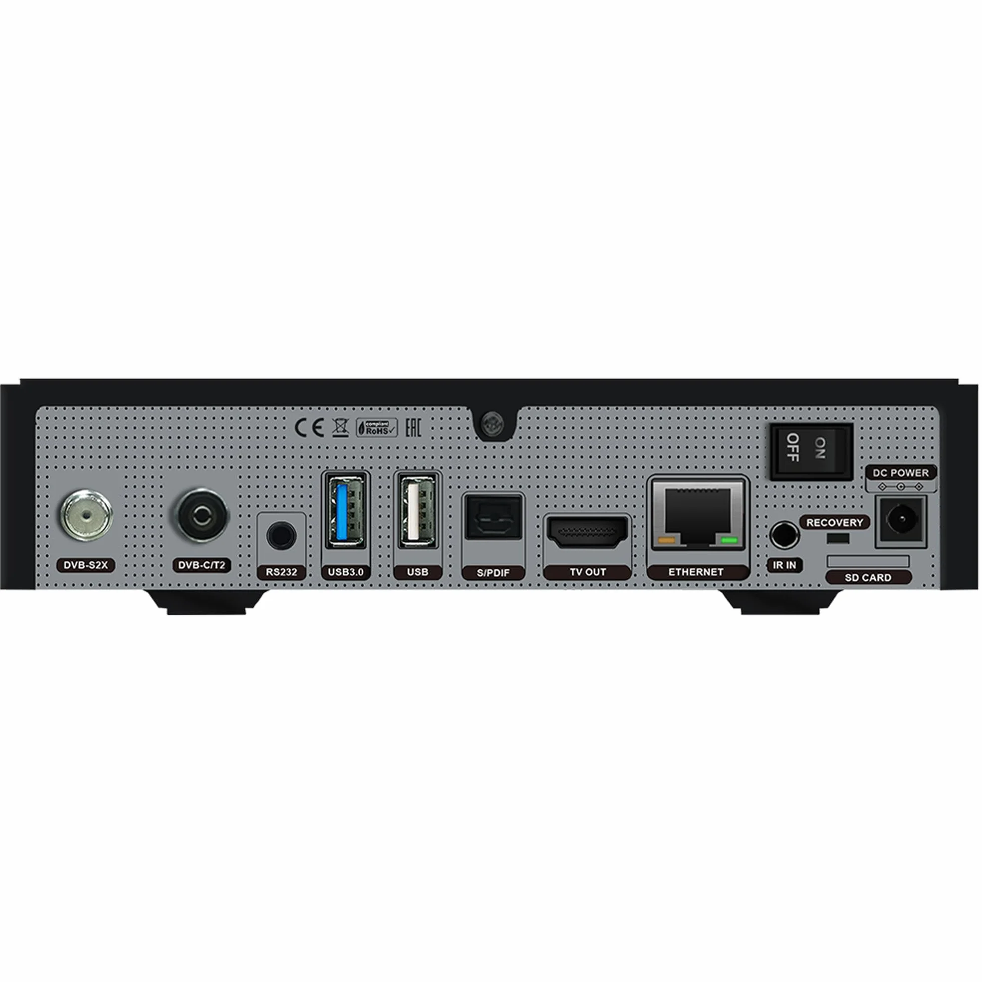 GigaBlue UHD Trio 4K PRO – 1 x DVB-S2X MS + 1 x odbiornik DVB-C/T2 Comb. sat. T2, E2 Linux TV Smart TV, riprod. multimed., Funz, PVR, 1200 Mb/s, WiFi, HTS