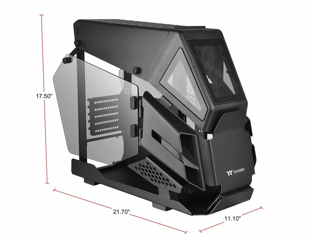 Thermaltake AH T200 helikopter w stylu otwartej ramy szkło hartowane drzwi skrzydłowe mikro obudowa CA-1R4-00S1WN-00