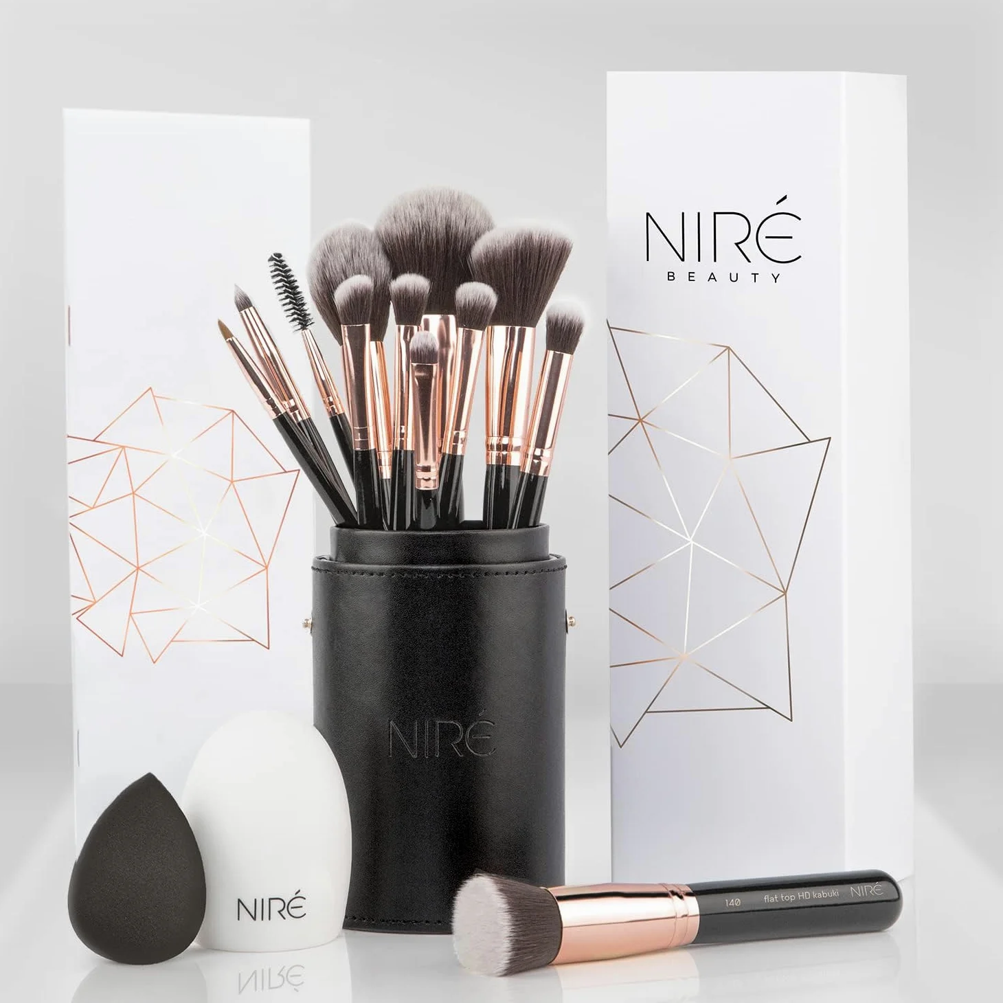 Niré Beauty Zestaw Pędzli do Makijażu z Etui