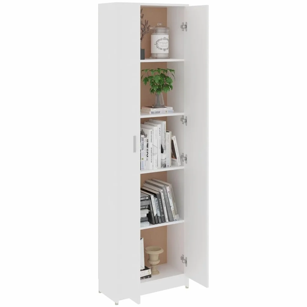 vidaXL Szafka korytarzowa 55 x 25 x 189 cm drewno obrobione białe