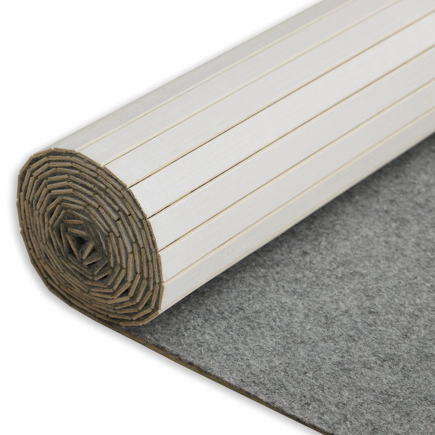 Homestyle4u Parawan przegroda pokojowa bambus biały 195 cm separator na kółkach