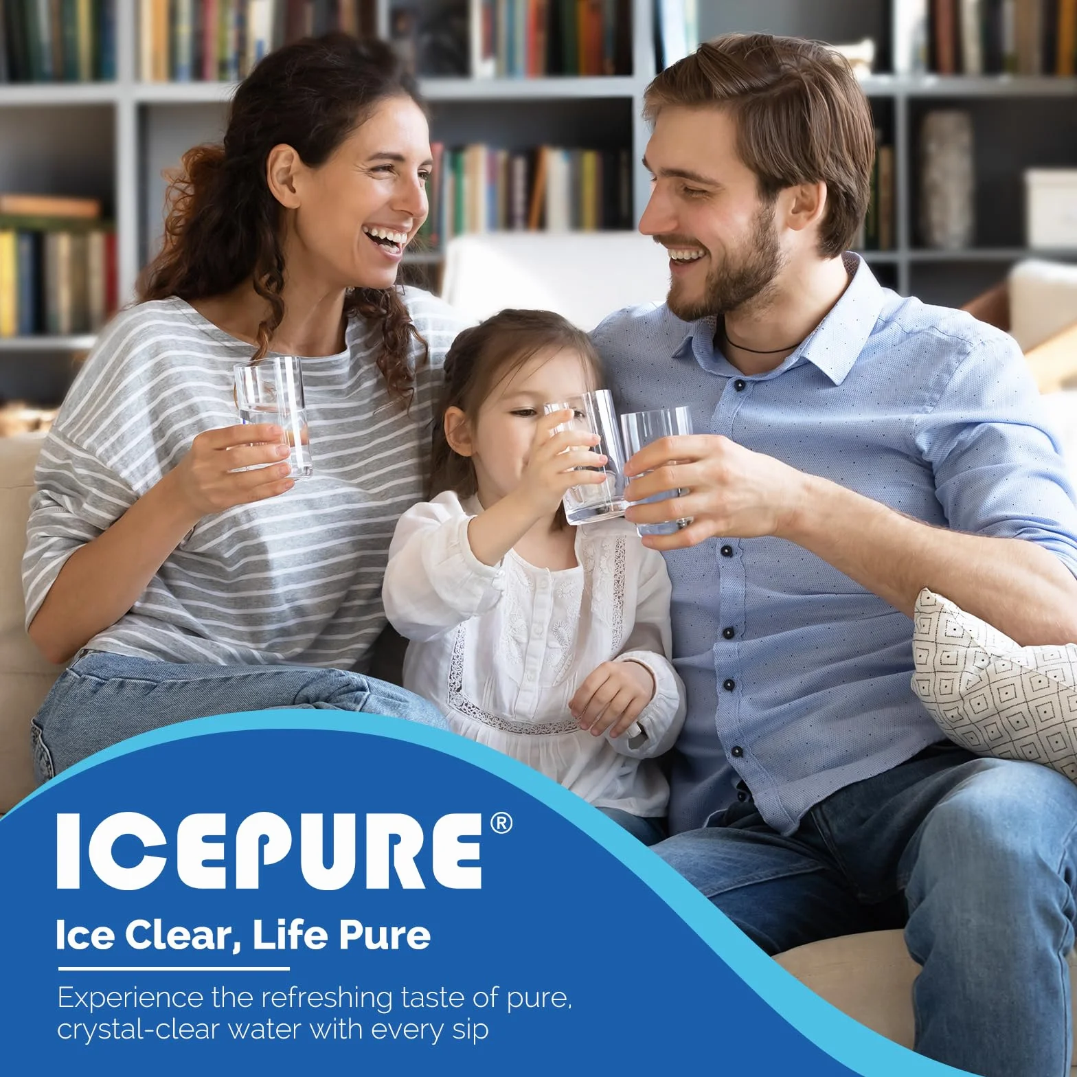 ICEPURE Filtr wody do lodówki LG LT1000P Kenmore 46-9980 ADQ74793501 LT120F biały, 3 sztuki