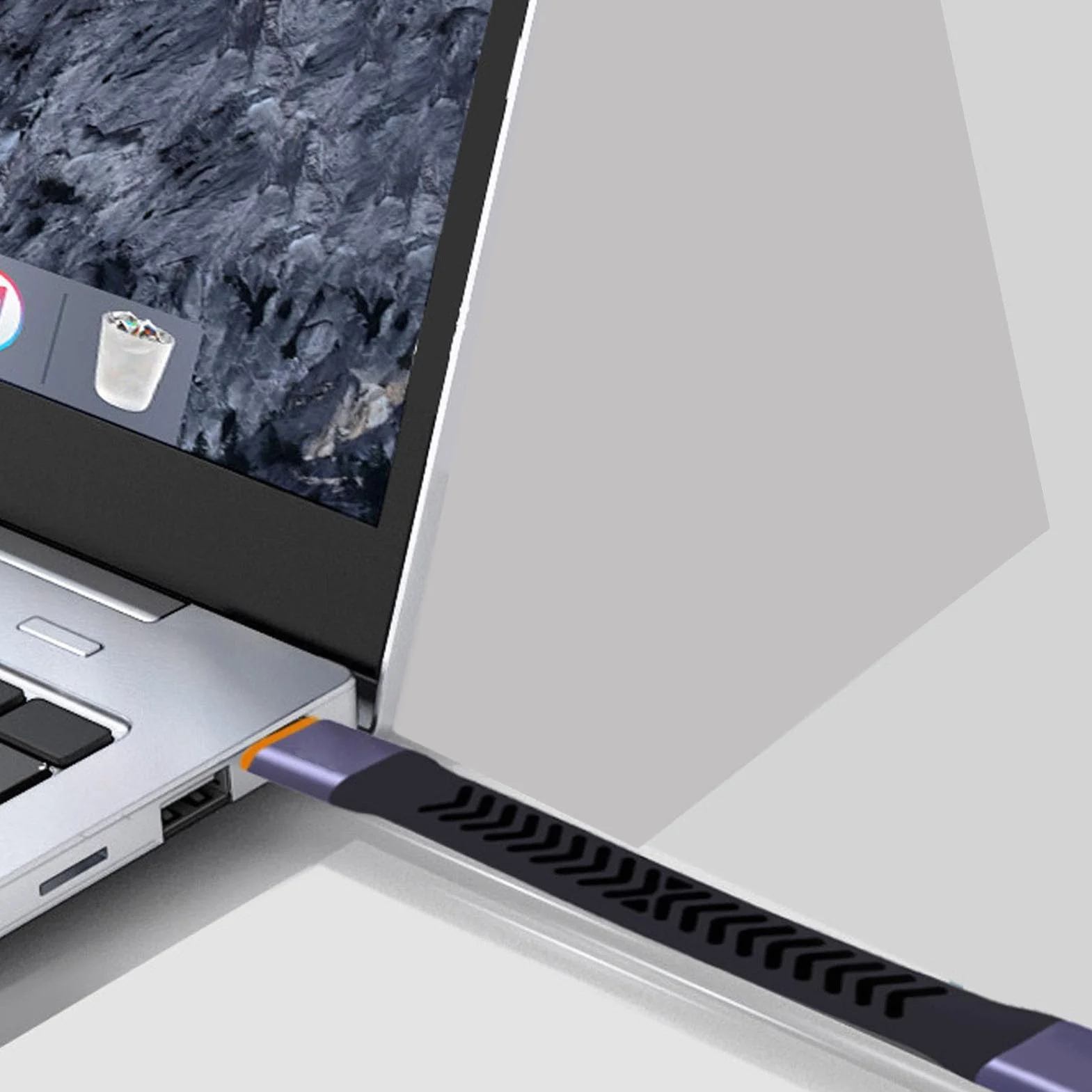 Krótki Kabel USB C do USB C, USB3.2 Gen2 Typ C z Męskiego na Męskie Kabel do Transmisji Danych 40 Gb/s FPC Elastyczny Kabel do Laptopa