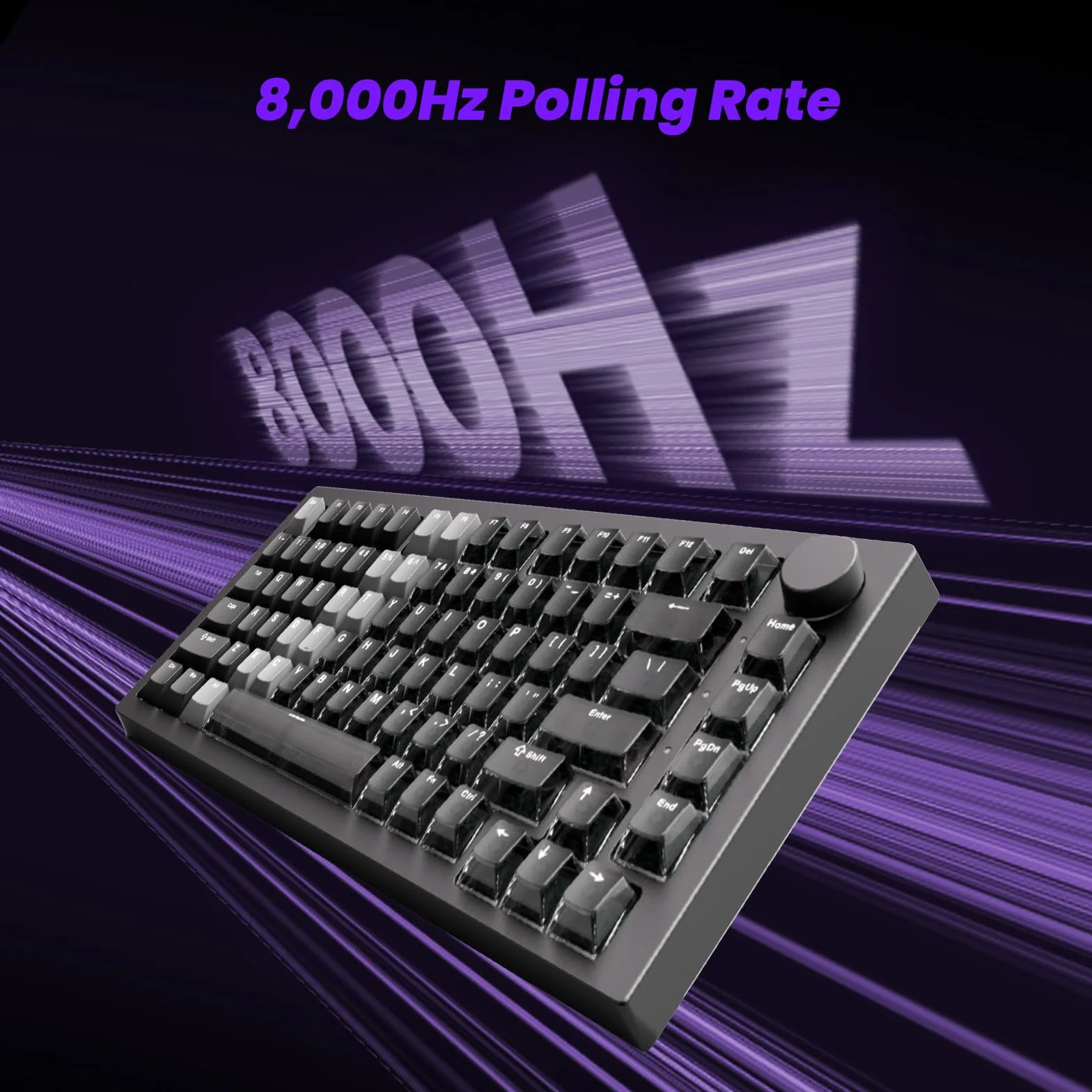 Akko 5075 V3 HE Rapid Trigger klawiatura, przełącznik magnetyczny z efektem Halla, zapytacze 8K, RT0,005 mm, układ 75% US, podświetlenie RGB, przewodowa klawiatura do gier do komputerów PC i Mac