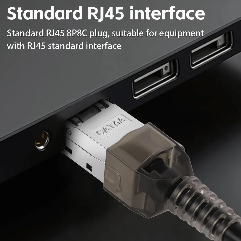 AXFEE 2 x wtyczka RJ45, bez narzędzi, wtyczka sieciowa CAT6A, kompatybilna z kablami Cat6A Cat6, wtyczka Lan, LSA w pełni ekranowana, idealna do sieci domowych i biurowych