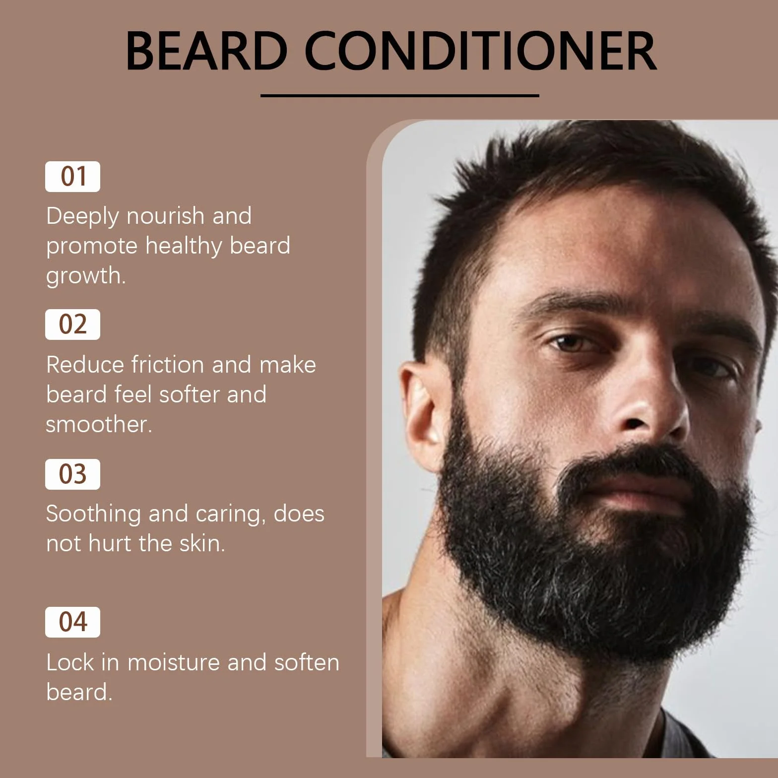 Beard Wash & Softener For Men, broda szampon do codziennej pielęgnacji i czyszczenia, zapewnia miękką, zadbaną broda