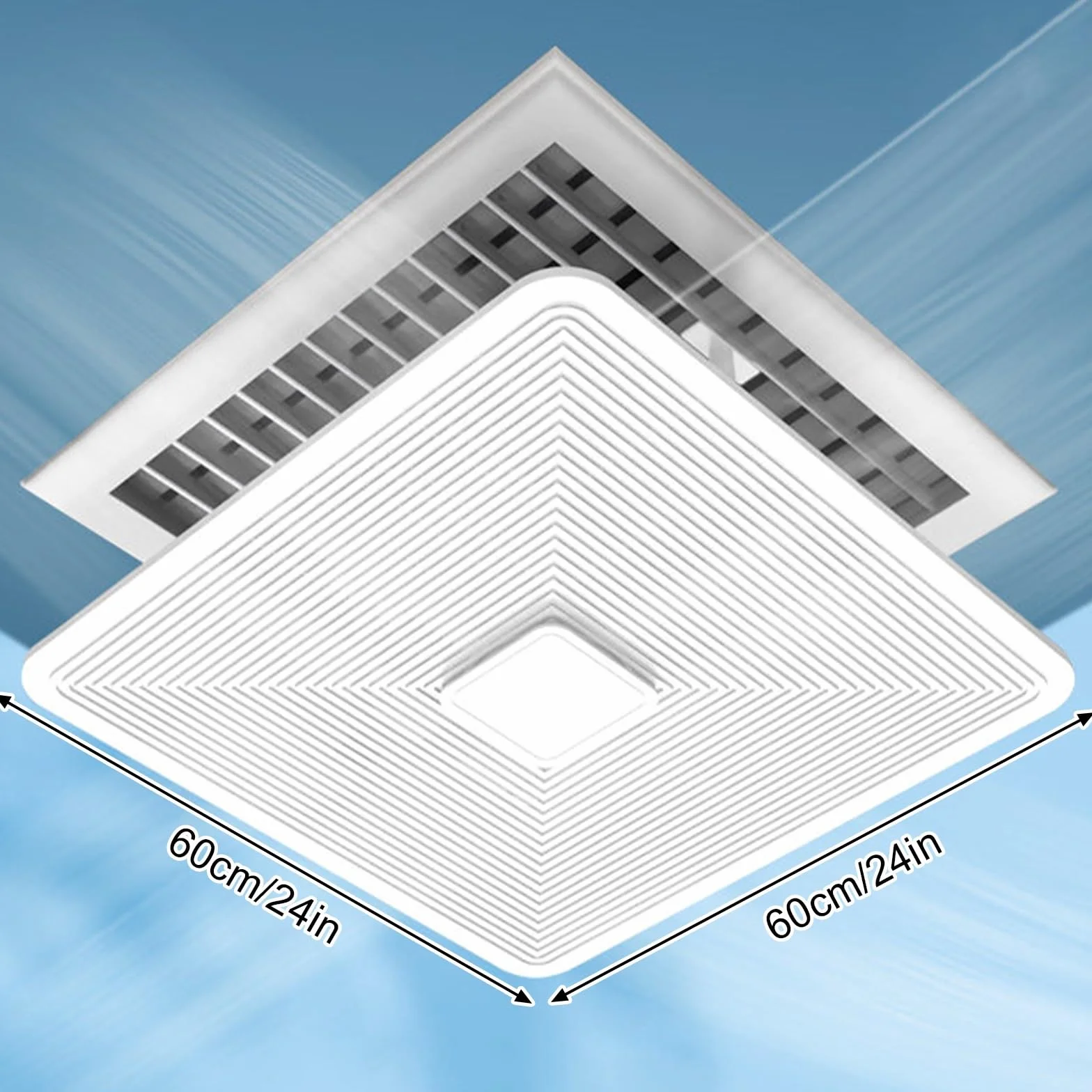 Regulowany Deflektor Klimatyzatora 180° 60x60cm Poprawia Cyrkulację Powietrza