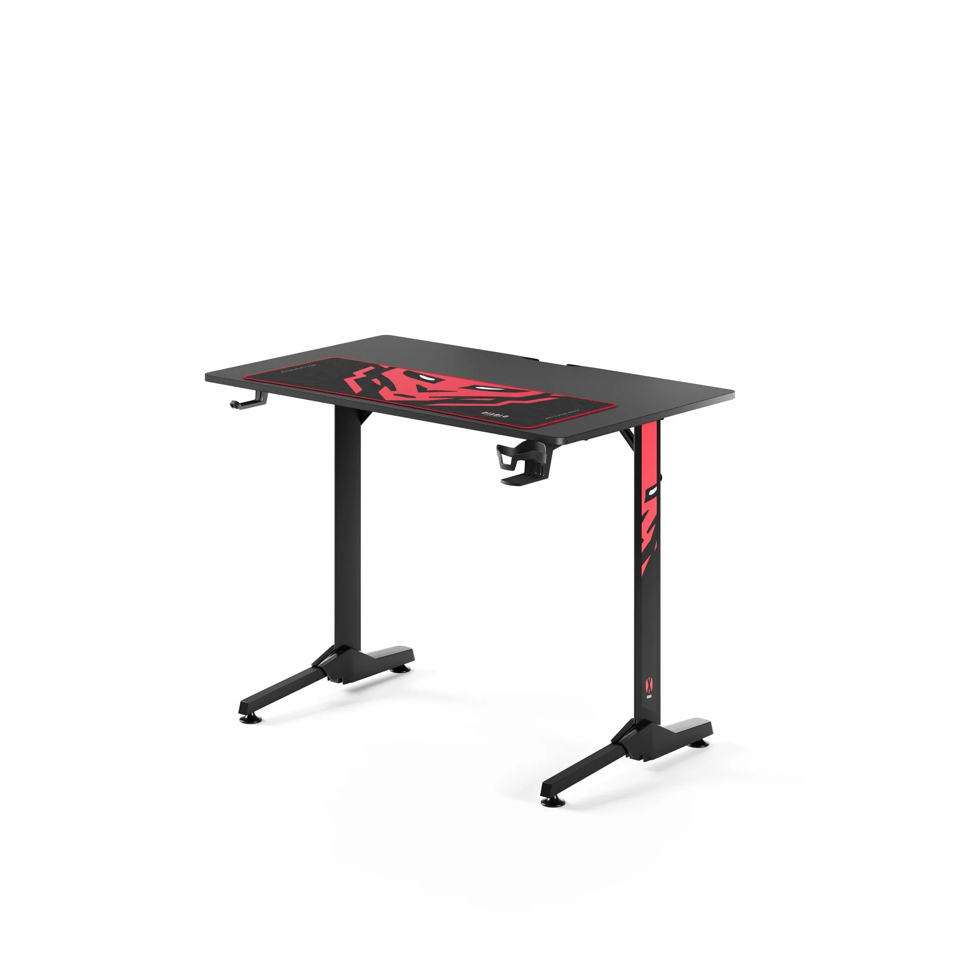 Diablo X-Mate Biurko Gamingowe Komputerowe Dla Gracza Podkładka Uchwyt Na Kubek i Słuchawki Otwory Na Przewody (100 x 75 x 60 cm)