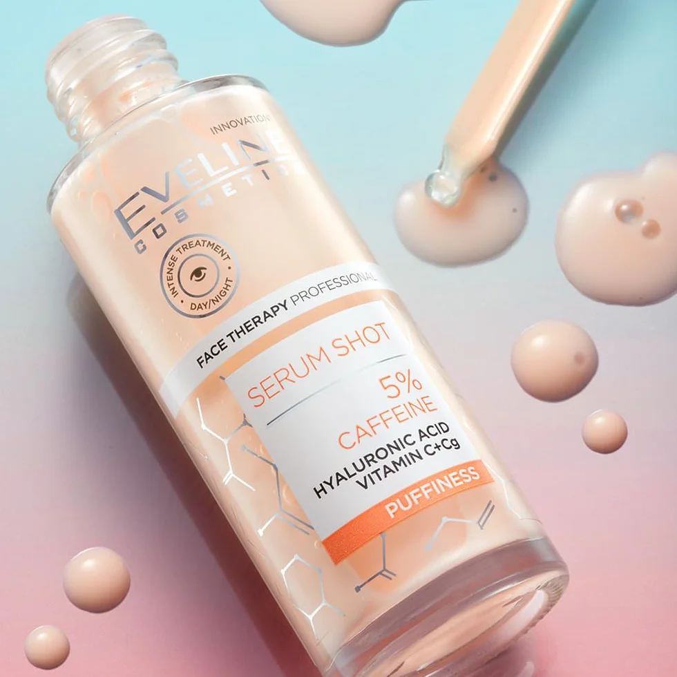 Eveline Cosmetics Serum Shot energetyzujące serum przeciw opuchliznie oczu, 5% kofeiny