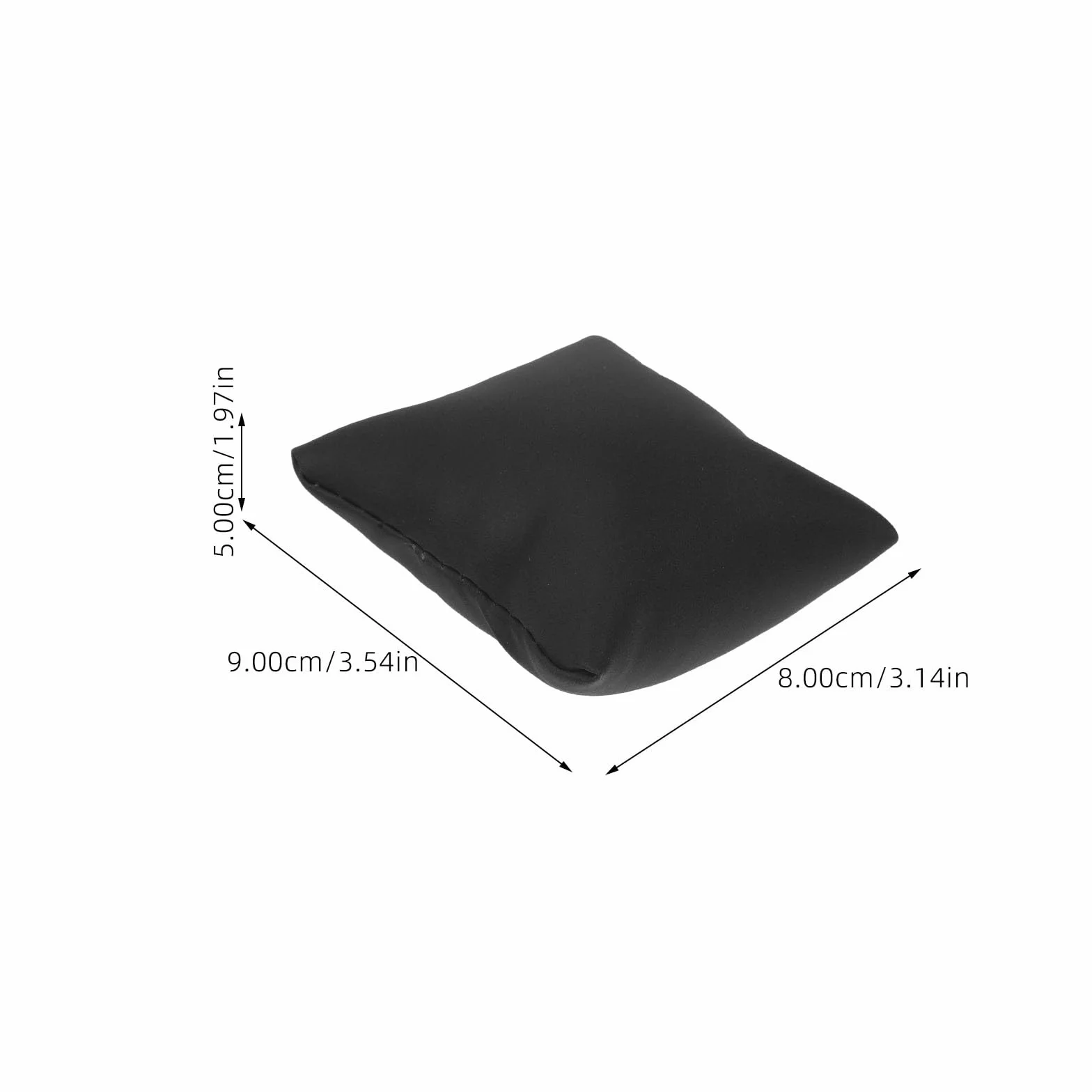 Amosfun 6 poduszek na zegarki ze skóry PU, 8 x 9 cm, czarne, przechowywanie biżuterii