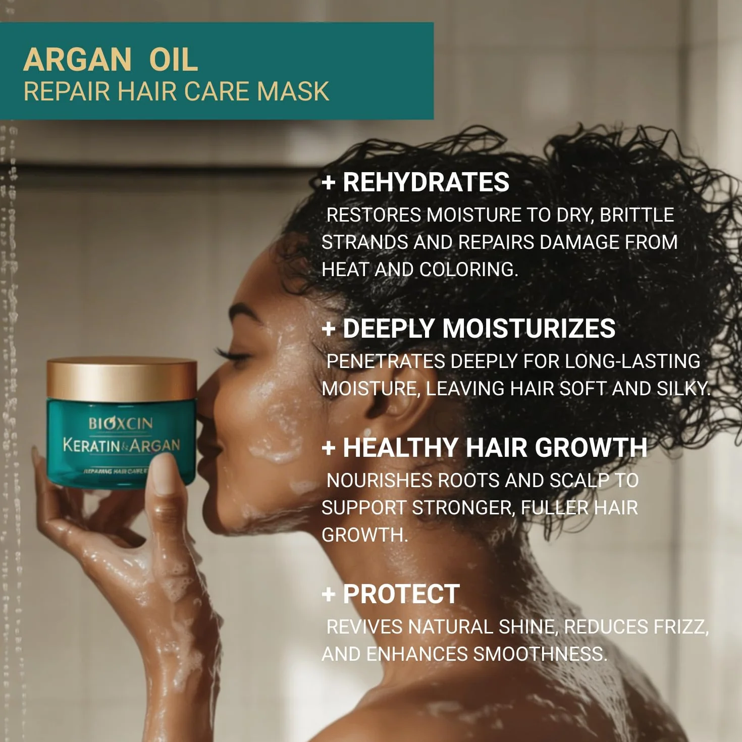 Bioxcin Keratin & Argan Maska regenerująca do włosów suchych i zniszczonych 225 ml