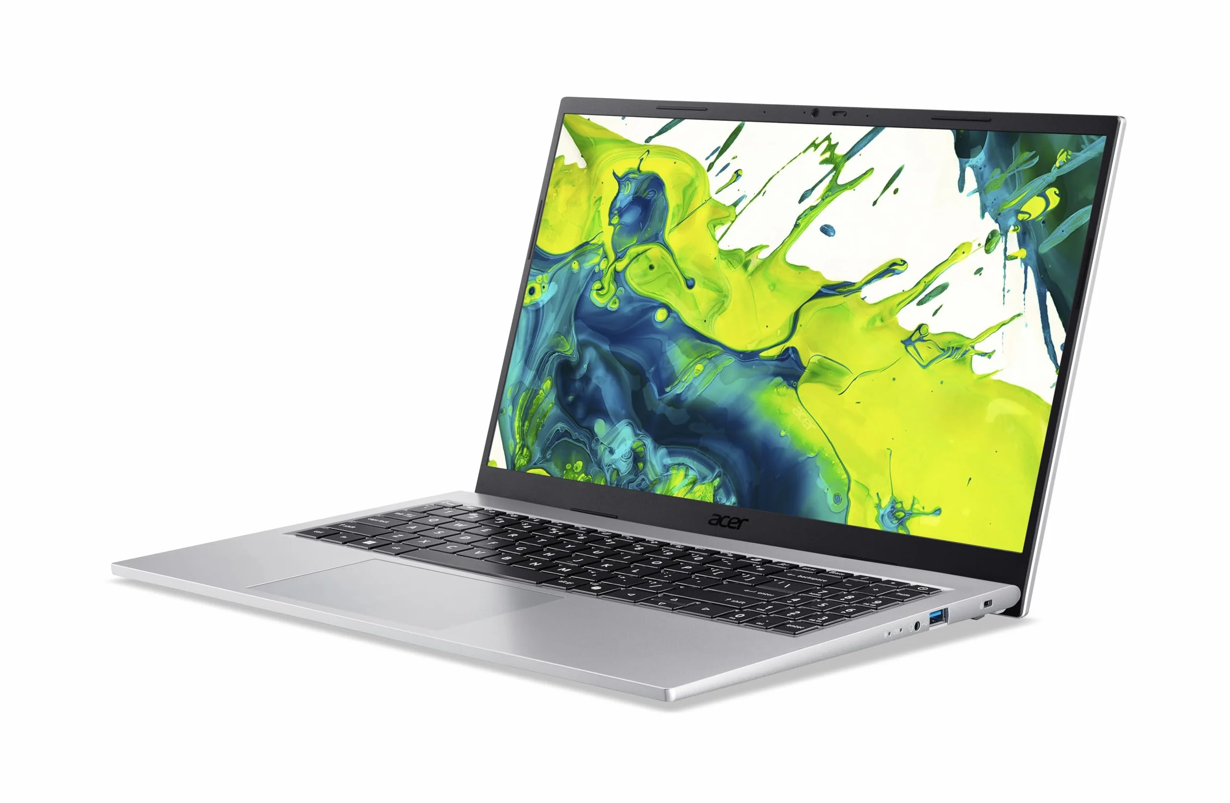 Acer Aspire Go 15 (AG15-72P-52M0) laptop, wyświetlacz FHD IPS 15,6", Intel Core 5 120U, 16 GB RAM, 512 GB SSD, karta graficzna Intel, Windows 11, klawiatura QWERTY, srebrna