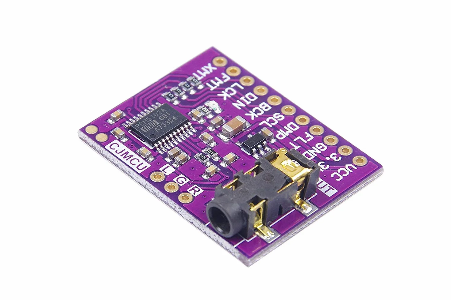 DollaTek PCM5102A konwerter cyfrowo-analogowy PLL modu? g?osowy stereo DAC karta d?wi?kowa 3,5 mm gniazdo stereo 24 bity cyfrowy modu? audio dla Raspberry Pi