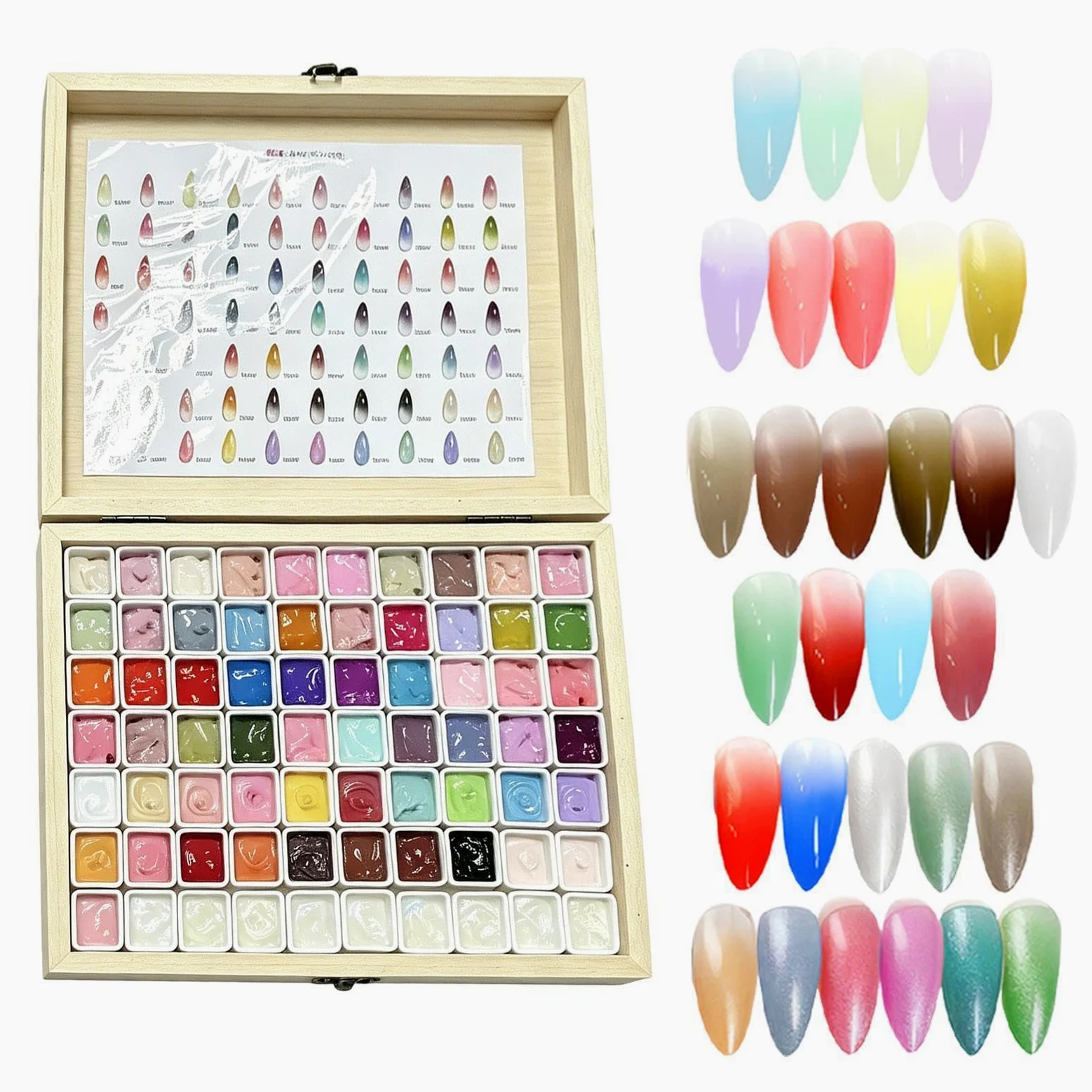 Żel Do Malowania Paznokci Paleta Wzorów Manicure Patting Design 70 Kolorów | Kolory Żelowe dla początkujących, kobiet, dziewczyn, w domu, salonie, podróży, na imprezy, spa i studio