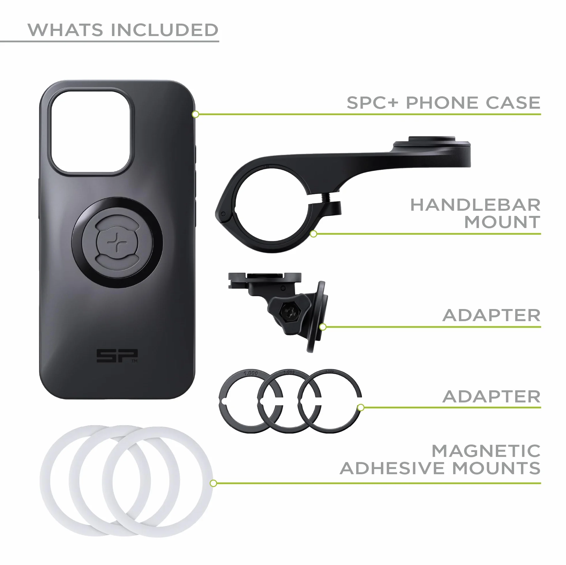 SP CONNECT Zestaw na rower szosowy kompatybilny z iPhone 17 Pro Max |SPC+| Uchwyt na telefon do roweru szosowego | Uchwyt na telefon do roweru Gadget
