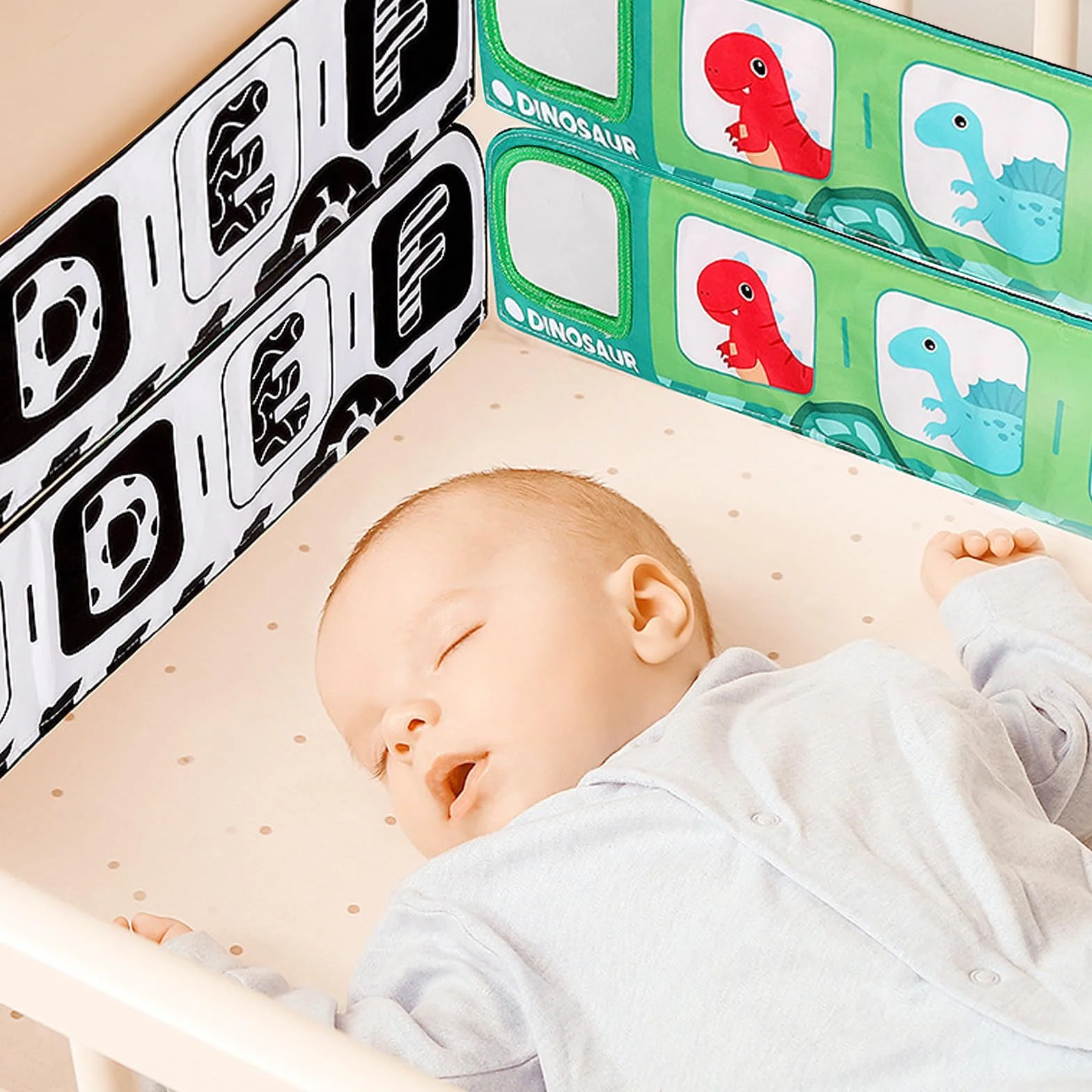 Czas lustro dla dzieci niemowlę z klapką czarne i białe lustro sensoryczne zabawki lustro czas klapka składane 14 x 80 cm książka do przechowywania Montessori Zabawki (A)