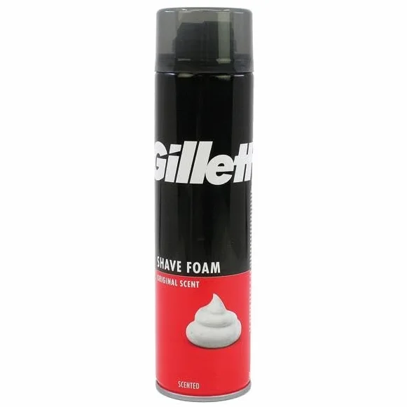 Gillette Klasyczna pianka do golenia brody dla mężczyzn o oryginalnym zapachu (300 ml), pomaga chronić przed podrażnieniami skóry spowodowanymi goleniem, szybkie i łatwe golenie dzięki formule
