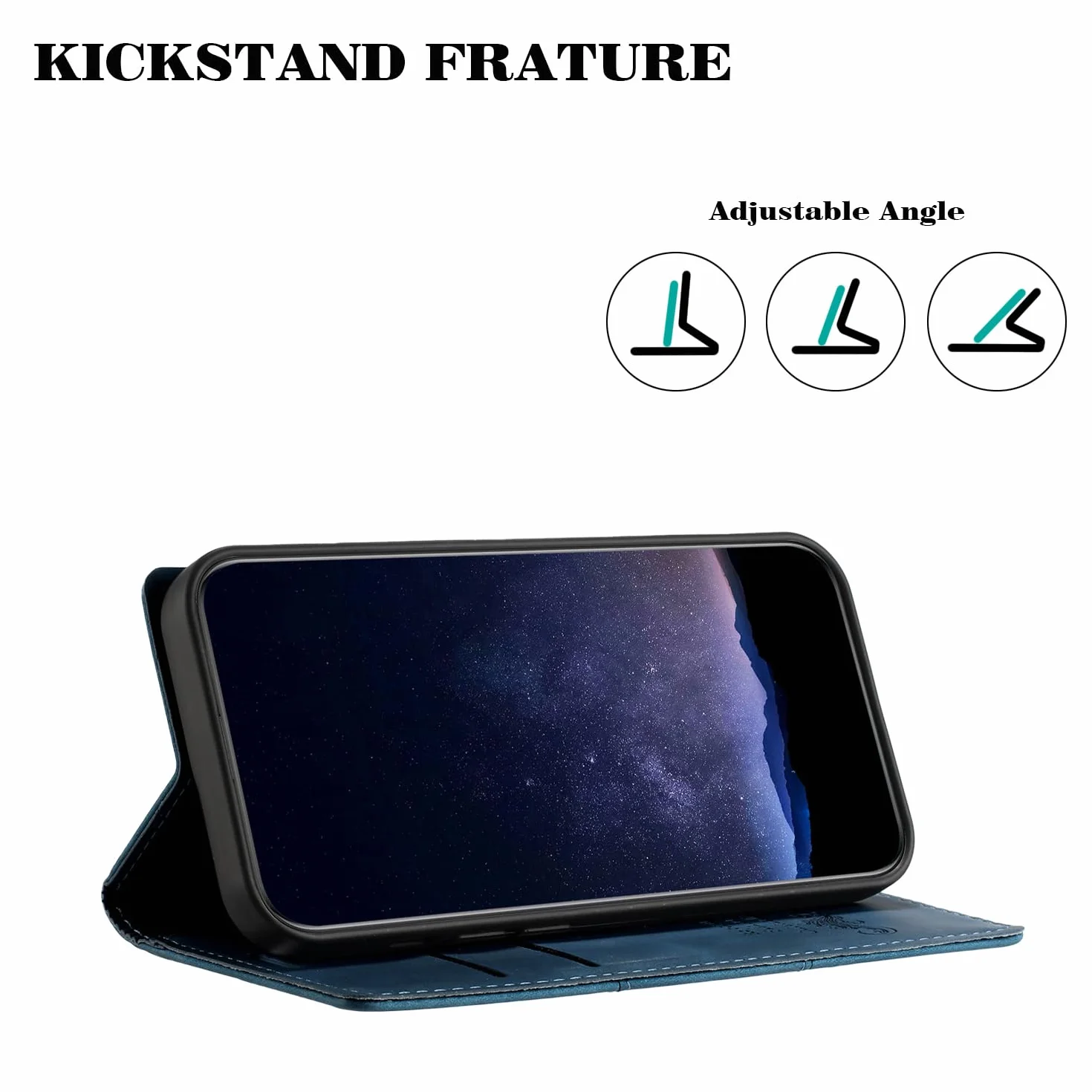 Etui z Klapką dla Google Pixel 8 Pro, etui z klapką stojak magnetyczne zamknięcie etui na telefon z [przegródkami na karty] i [podpórką] do Google 8 Pro (Niebieski)