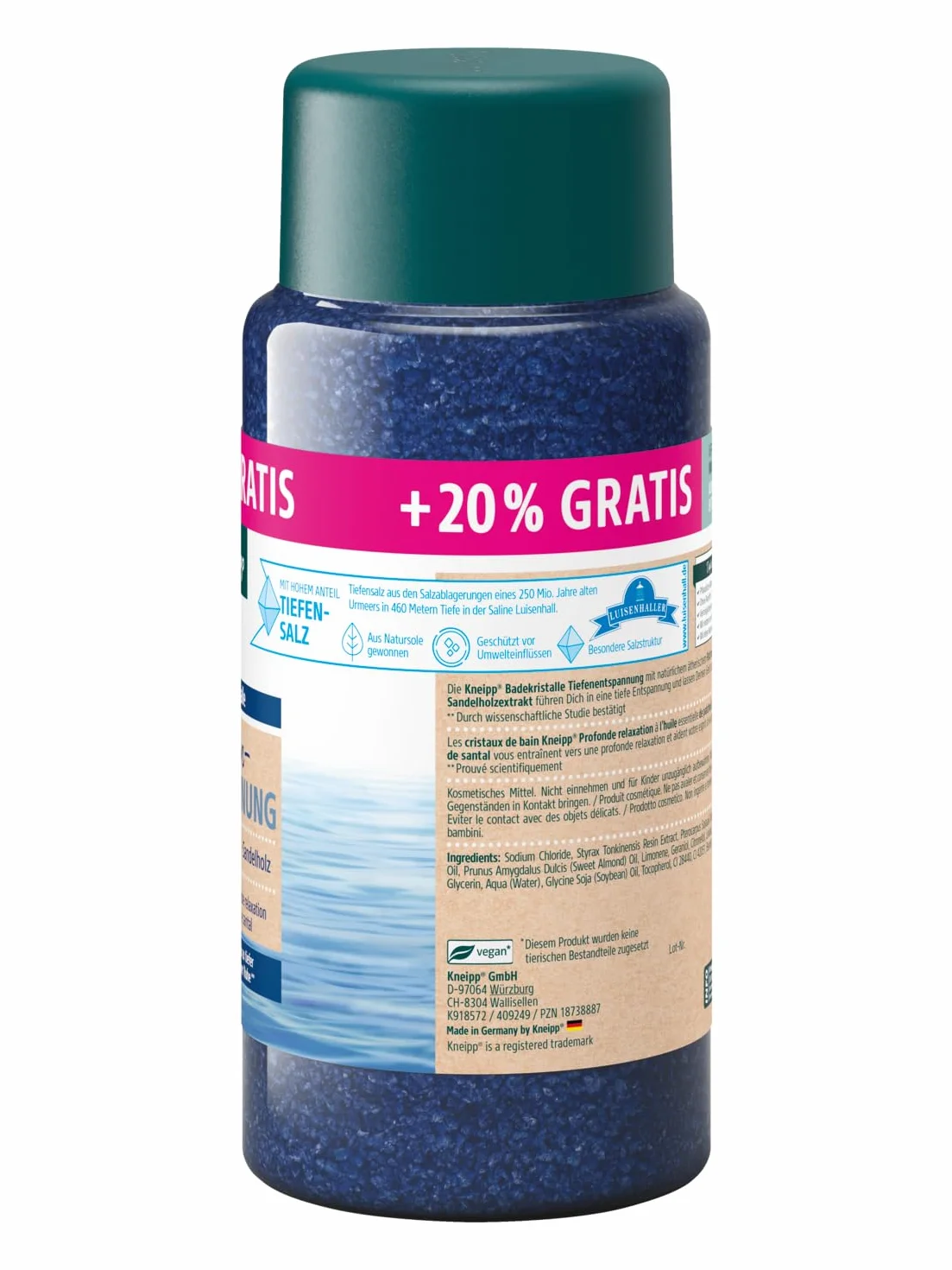 Kneipp Kryształy do kąpieli głęboki relaks z solą i olejkiem paczuli