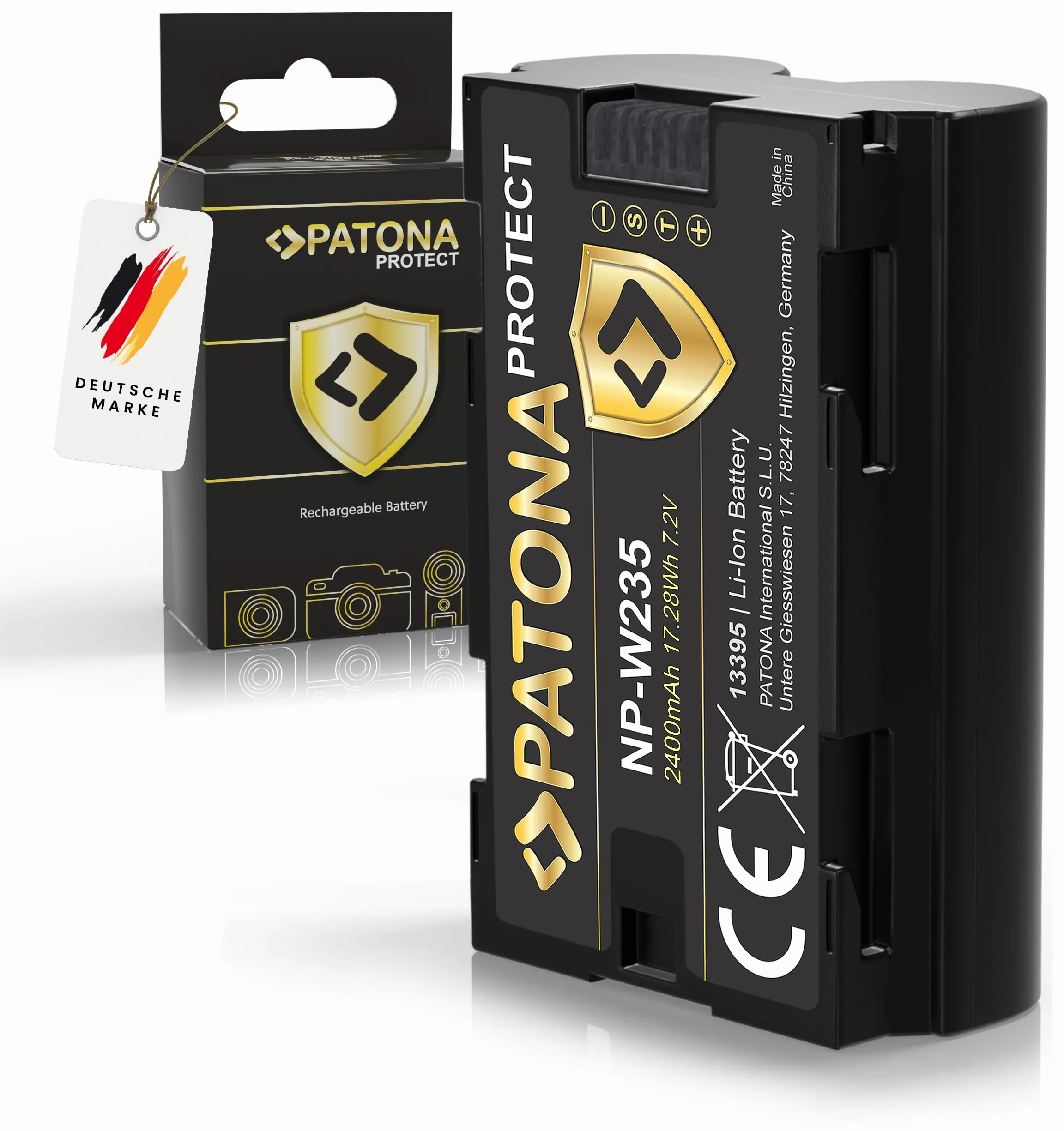 PATONA V1 Protect 2 x akumulator NP-W235 (2600mAh) z czujnikiem NTC i obudową V1 - z ładowarką USB PD Performance 161888 (maks. 1500 mA)
