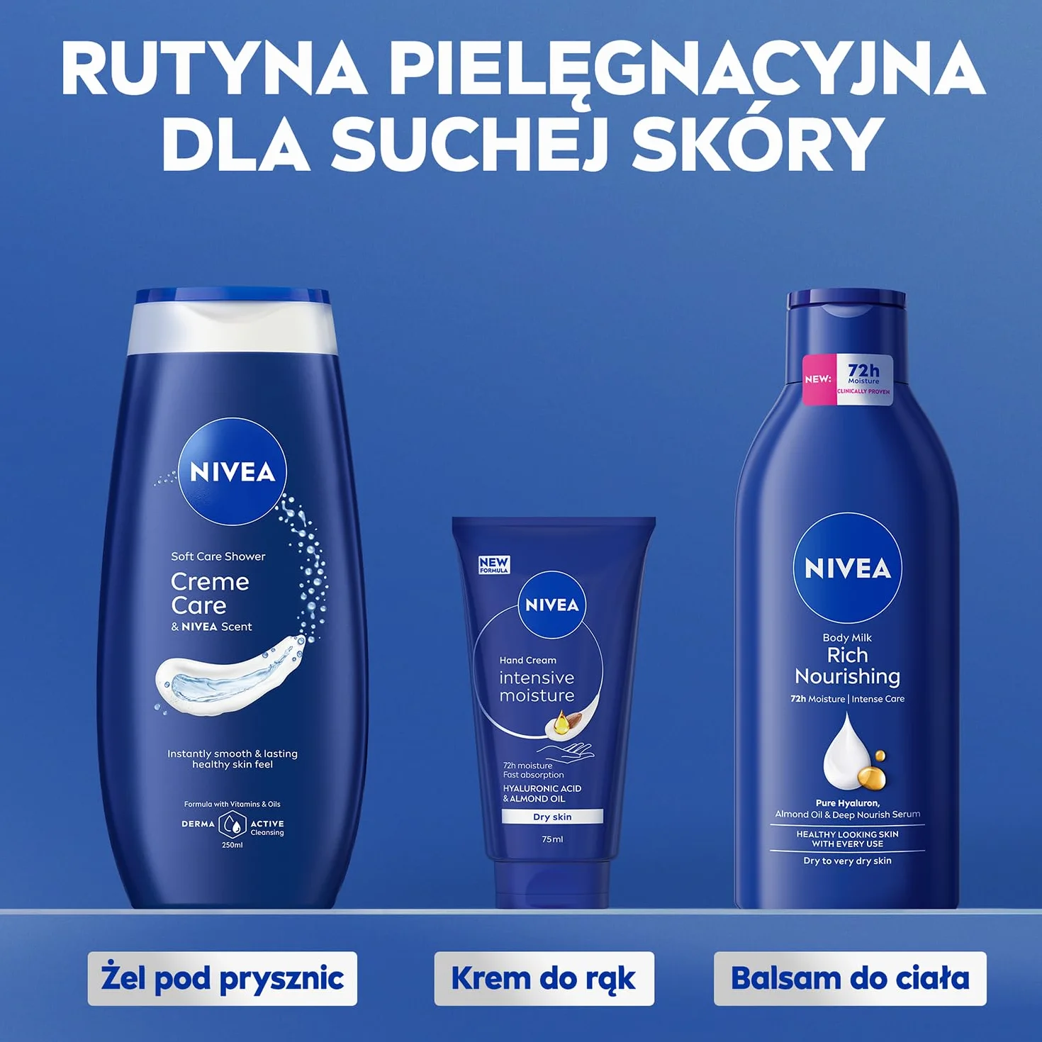 NIVEA Intensywne Nawilżenie Krem do rąk z olejkiem migdałowym i masłem shea 100 ml