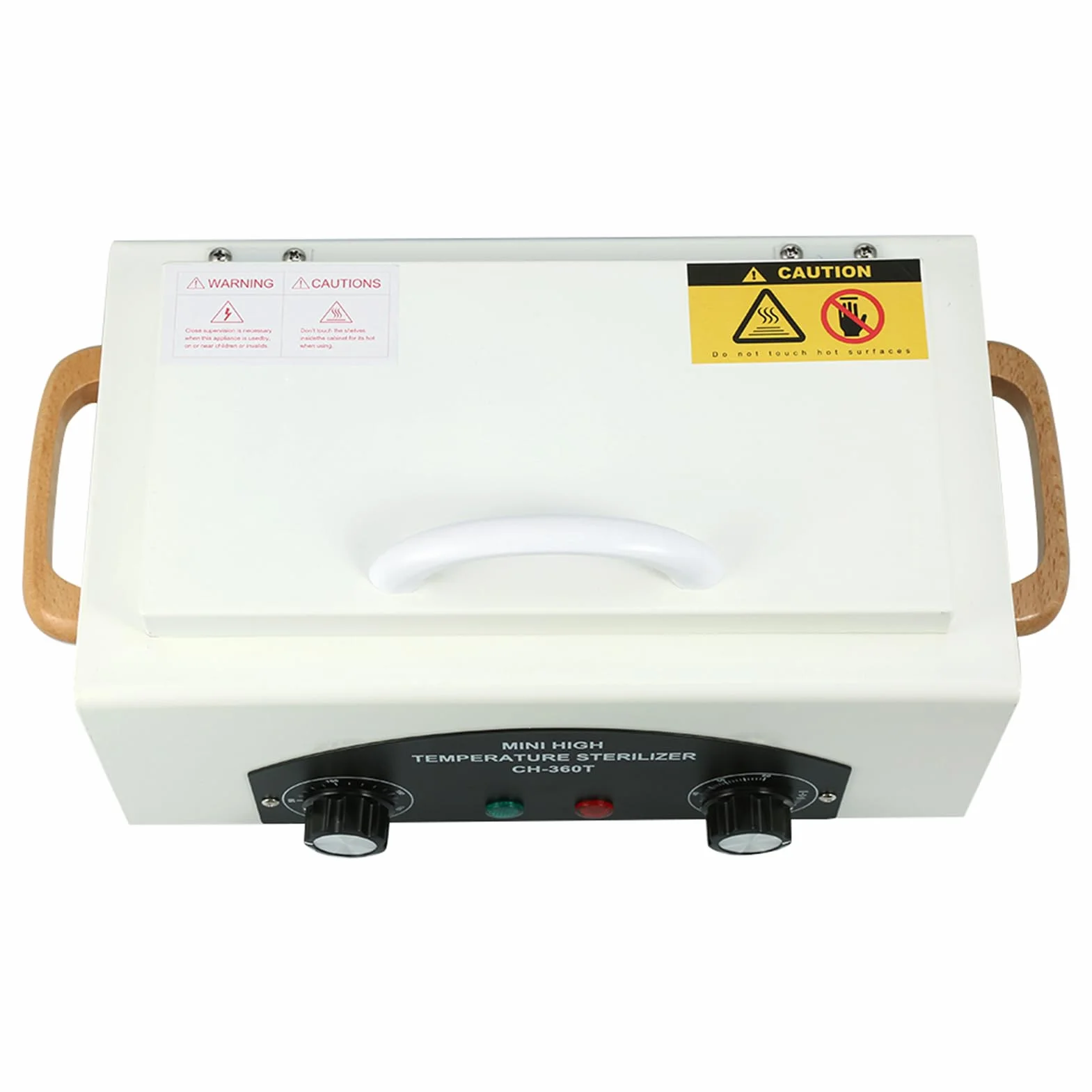 Sterylizator do paznokci, sterylizator do paznokci w temperaturze 200°C, sterylizator w wysokiej temperaturze, 300 W, małe sterylizatory z timerem i regulatorem temperatury, wskaźnik świetlny do