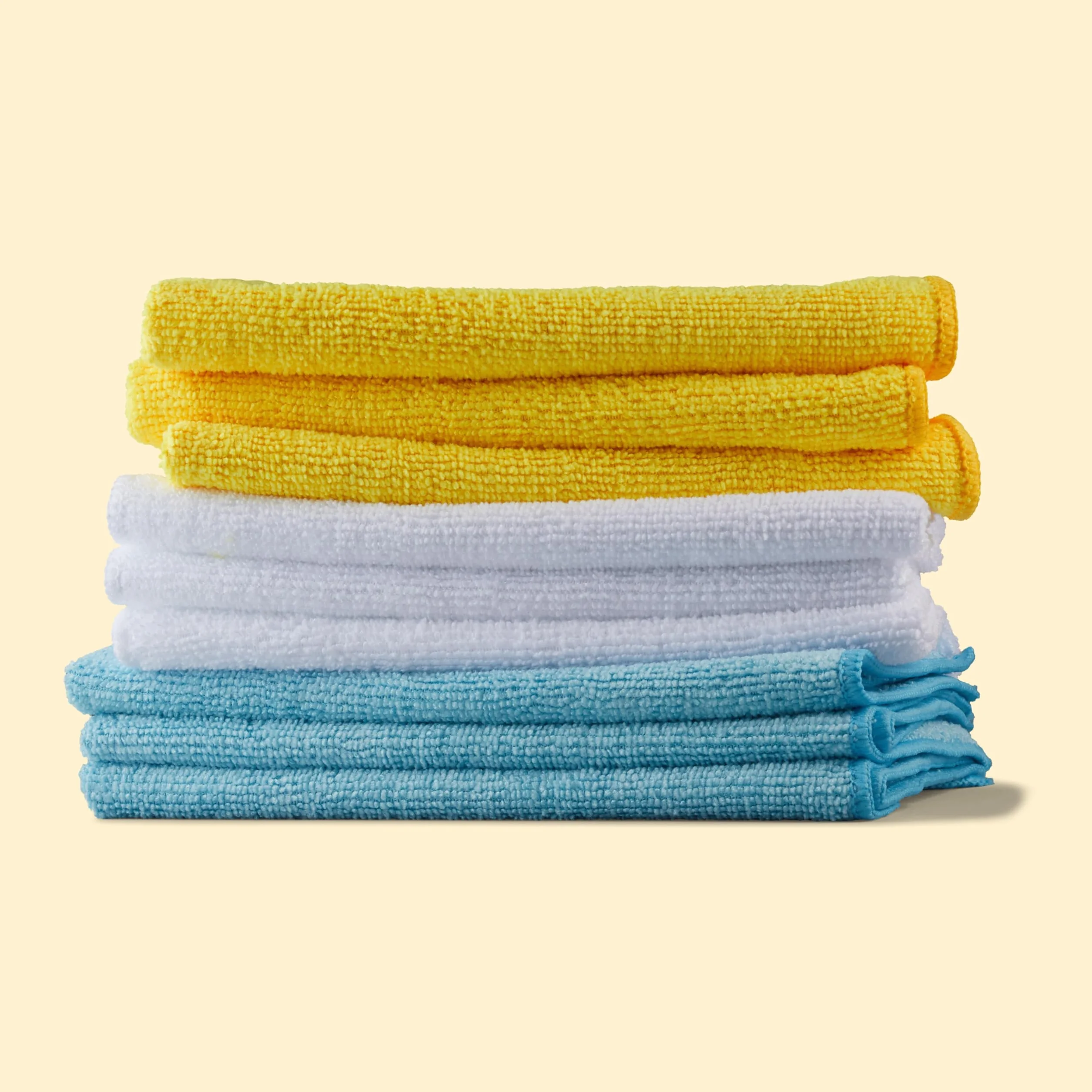 Amazon Basics Ścierka z mikrofibry 40,5x30 cm 24 szt. niebieska/biała/żółta