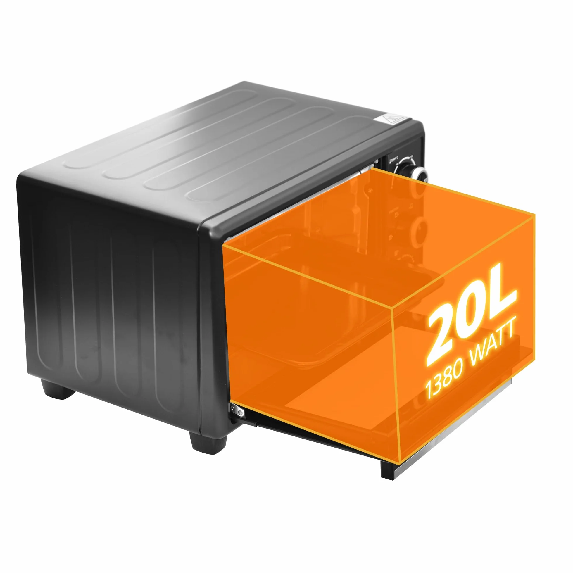 OptimumX mini piekarnik 20 l z termoobiegiem 1380 W czarny