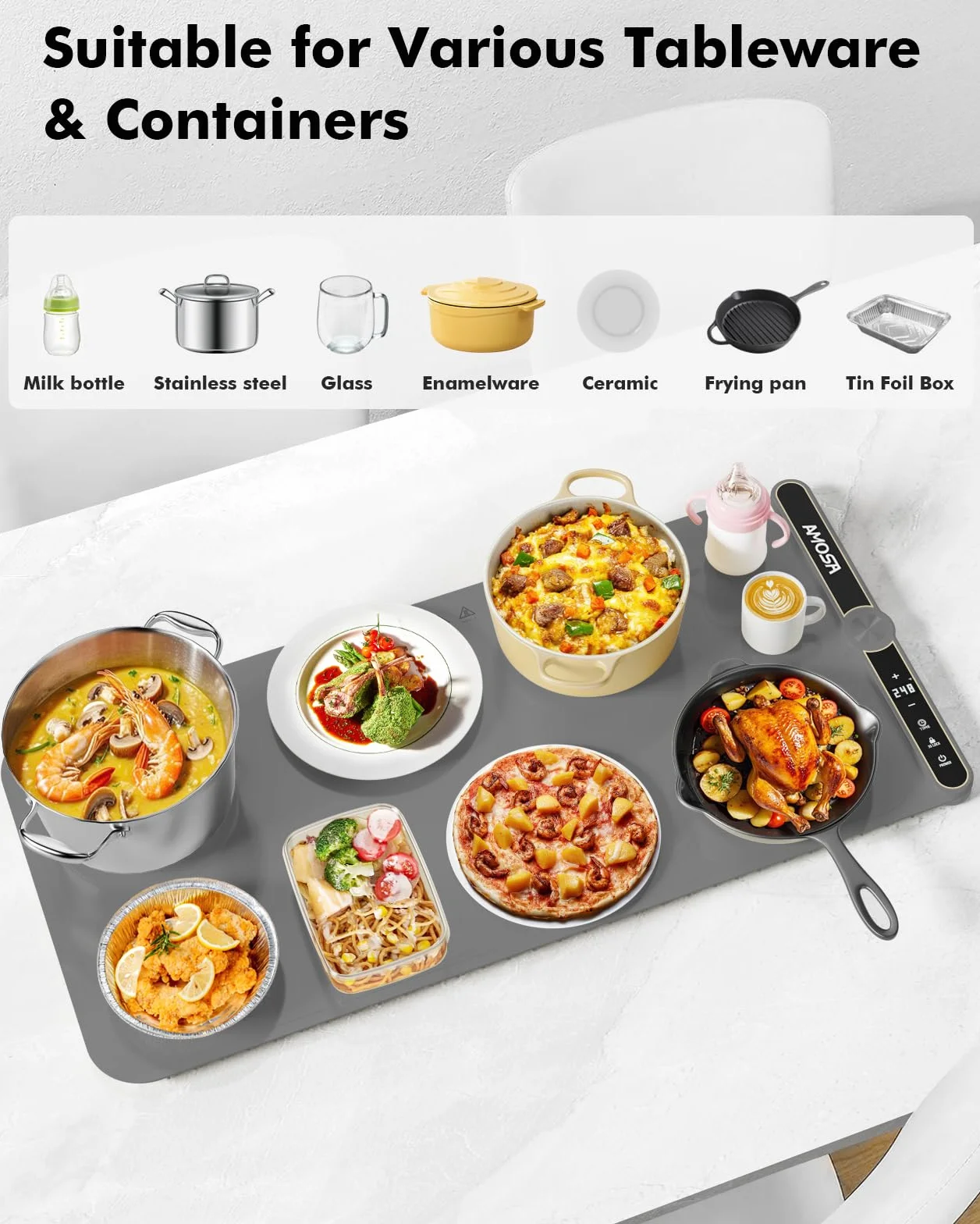 AMOSA Food Warming elektryczna płyta grzewcza