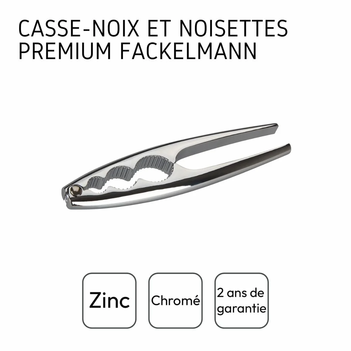 Fackelmann Dziadek do Orzechów, Srebrny, 17cm