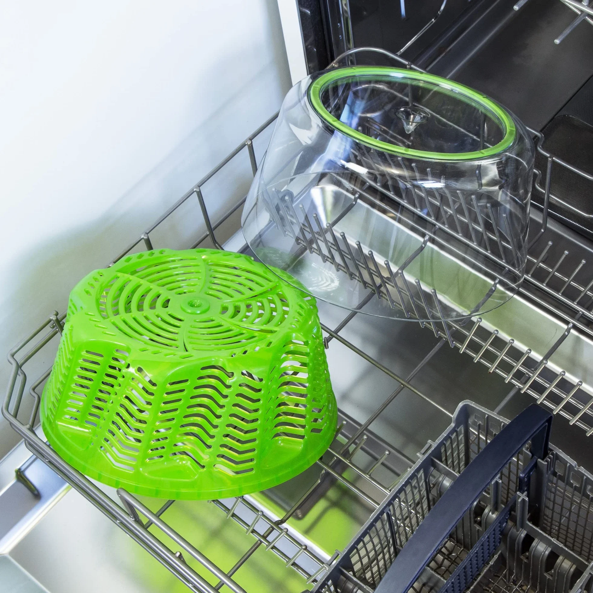 Zyliss Easy Spin 2 Salad Spinner, 3,5 l, plastik, zielony, unikalny AquaVent™/chowany przewód i system hamulcowy/antypoślizgowa podstawa/łatwe czyszczenie