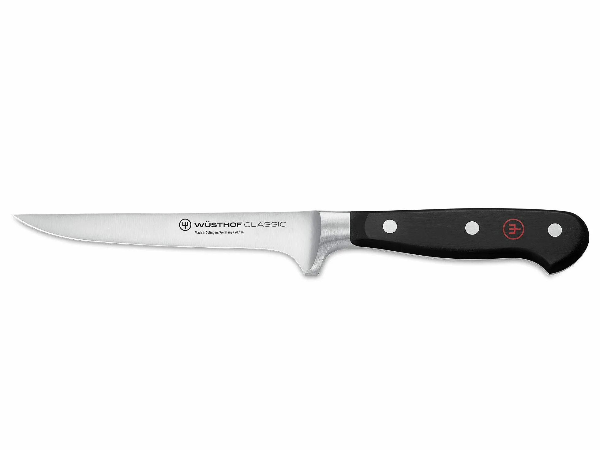 Wüsthof Nóż do filetowania, Classic (1040101414), długość ostrza 14 cm, kuta, stal nierdzewna, wytrzymały nóż kucharski do mięsa i drobiu