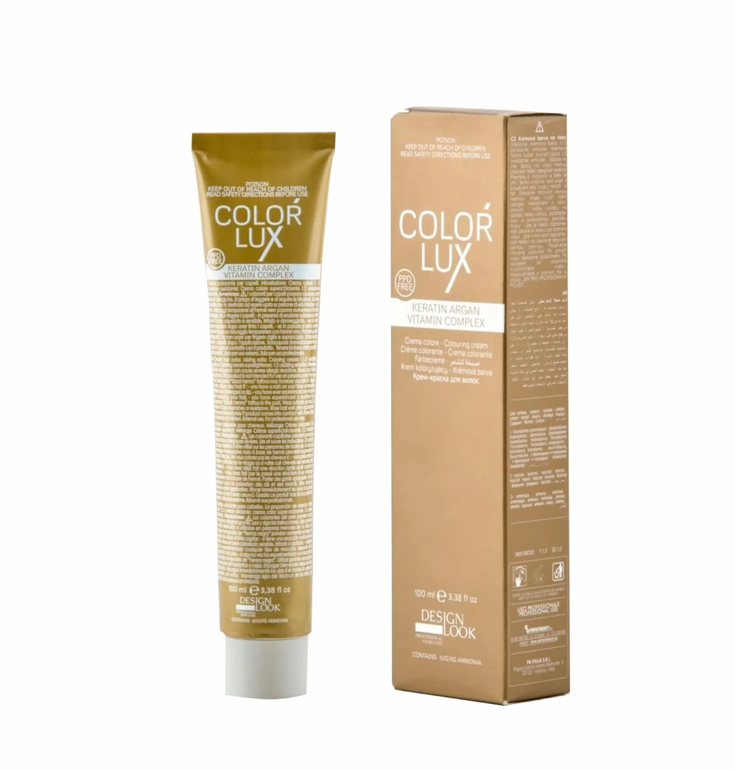Design Look Krem Kolorowanka Permanent Kolor Lux 5.3 Jasny brąz Złoty 100mL