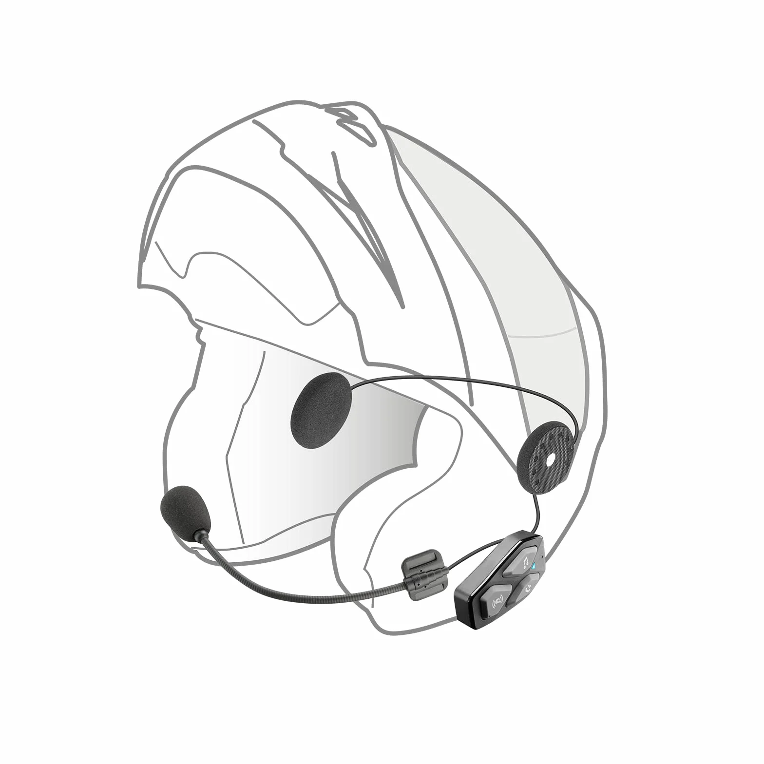INTERPHONE U-COM3 | Podwójne | Bluetooth 5.1 Motocykl motocyklowy motocykl motocyklowy, 32 mm słuchawki, motocykl I Używam motocykli, odległość 500 m, 10 godzin autonomii, muzyka, GPS, IP67 Waterproof