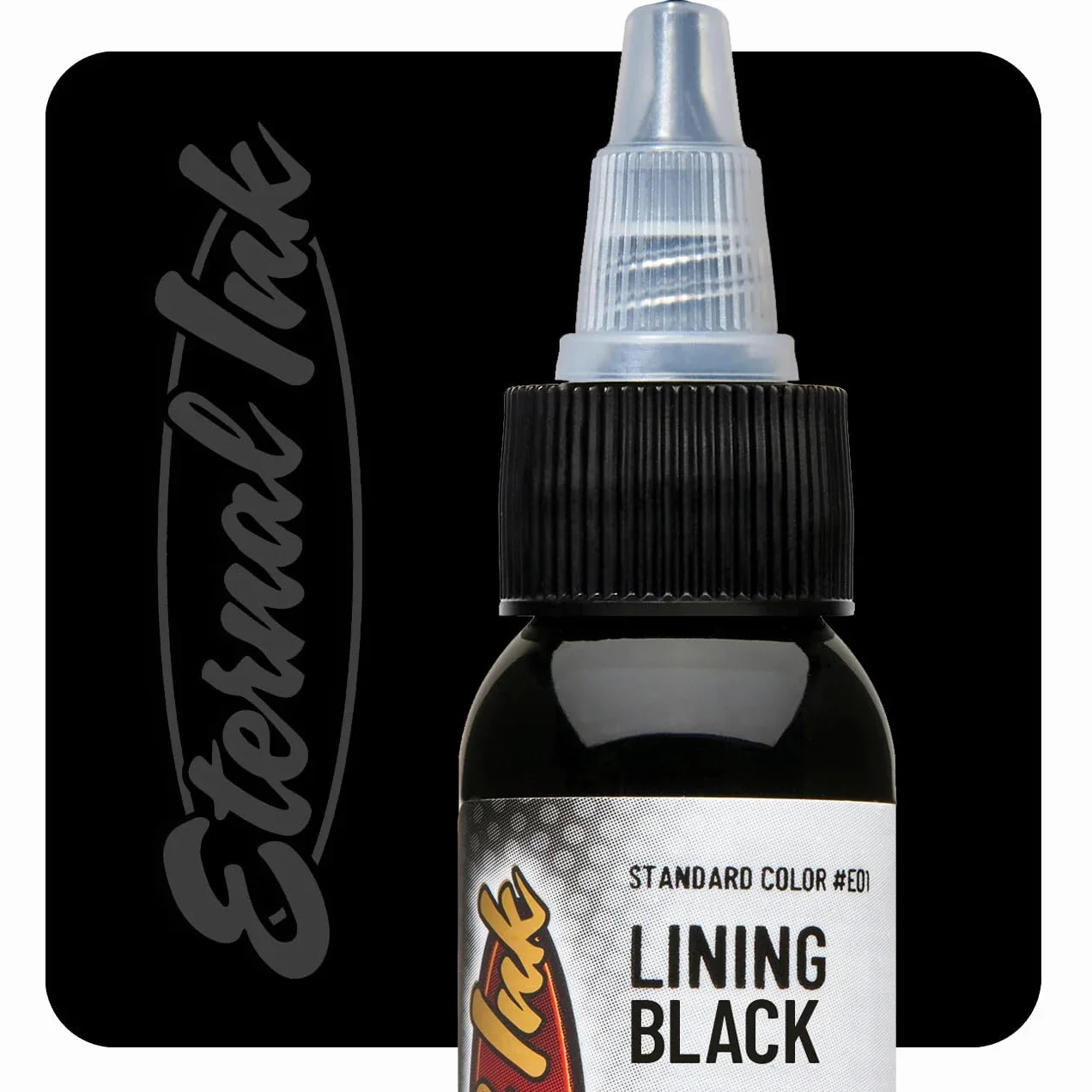 Profesjonalny tusz do tatuażu - Eternal ink - Lining Black 30 ml (czarny dla linii). Oryginalny tusz (Made in USA)