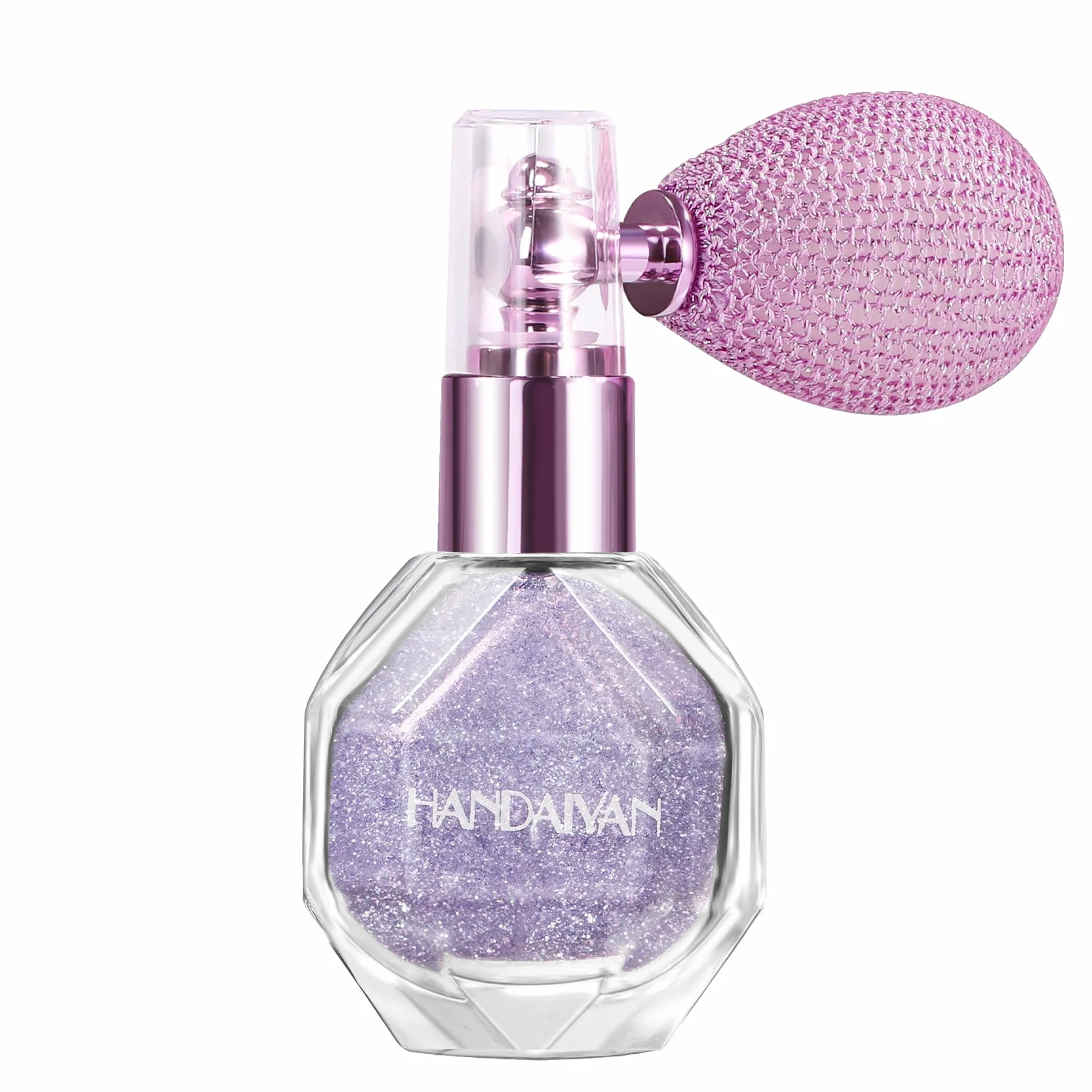 Błyszczący spray do twarzy, ciała i włosów, rozświetlacz party purple
