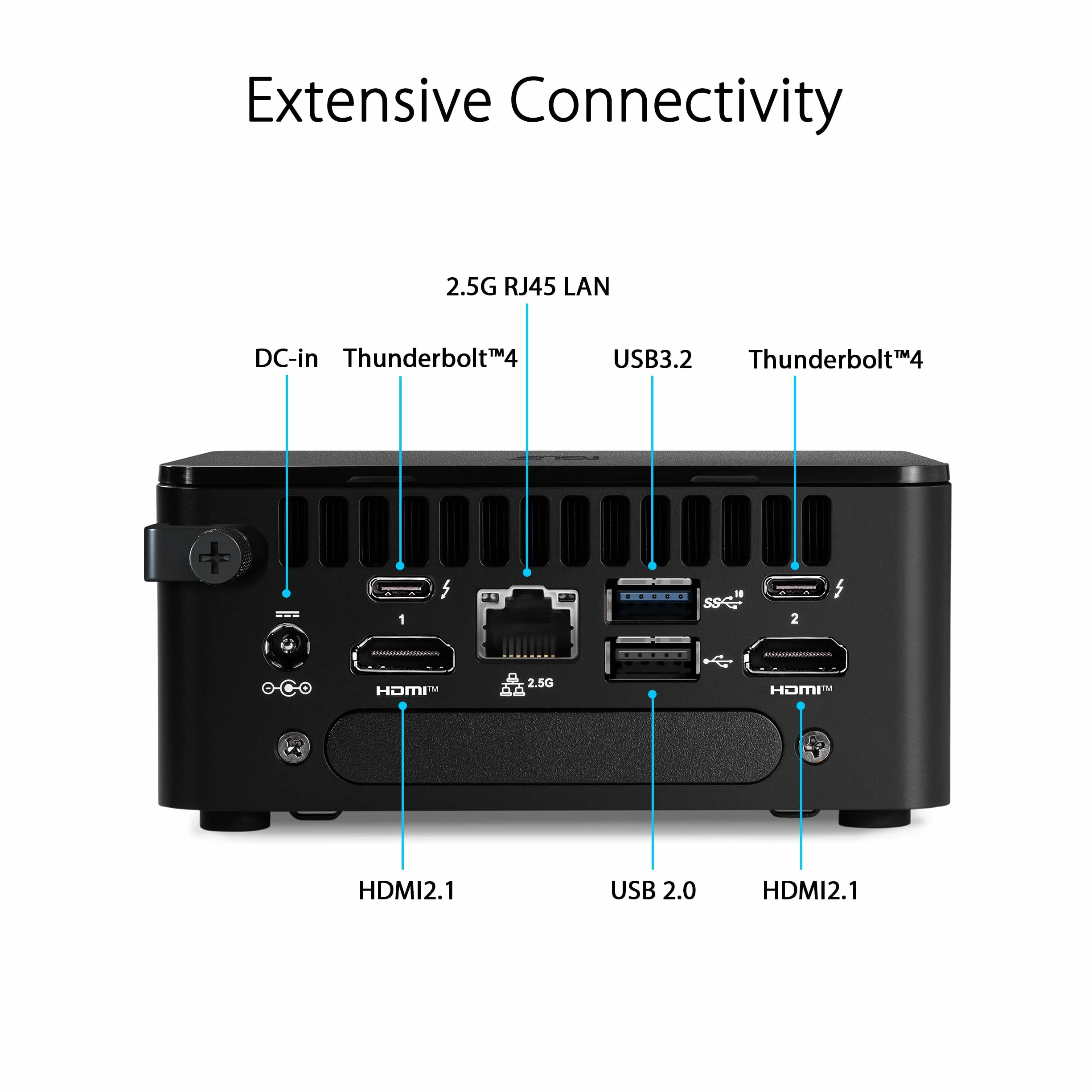 ASUS NUC 13 Pro komputer stacjonarny Barebone (Intel Core i7-1360P, Intel UHD Graphics, bez pamięci, bez pamięci masowej, bez systemu operacyjnego, z kablem zasilającym)
