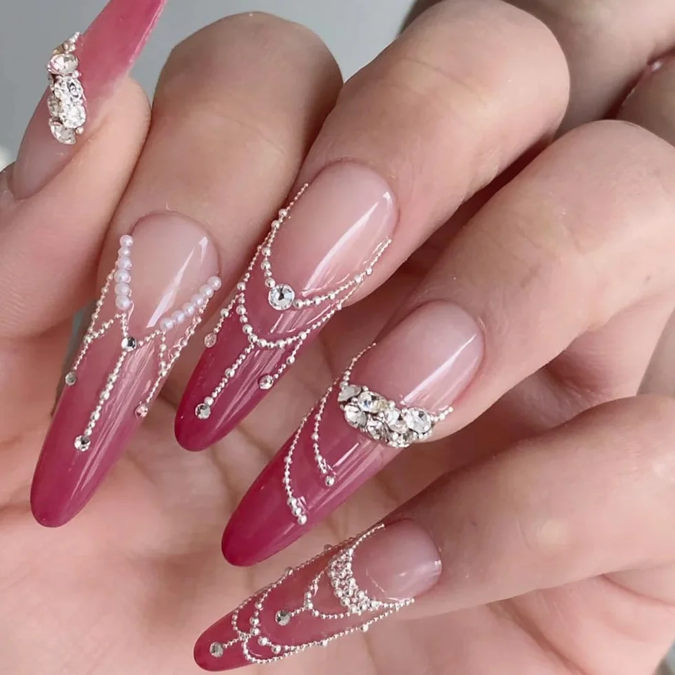 Białe beżowe koraliki do paznokci, płaskie koraliki do stylizacji paznokci, złote metalowe koraliki kawiorowe, Nail Art kamienie stras, charmsy, kawior do paznokci