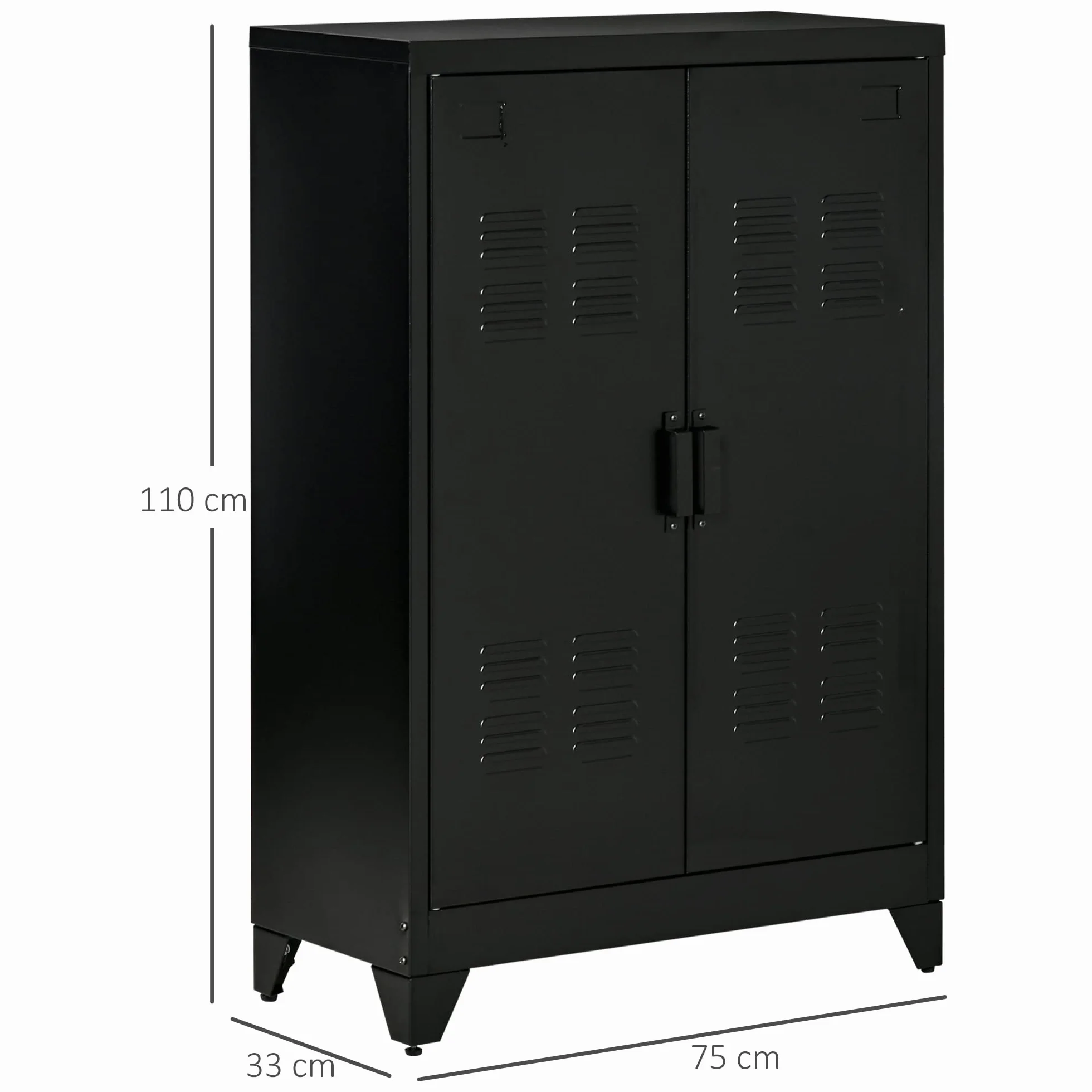 HOMCOM kredens 75 cm x 33 cm x 110 cm