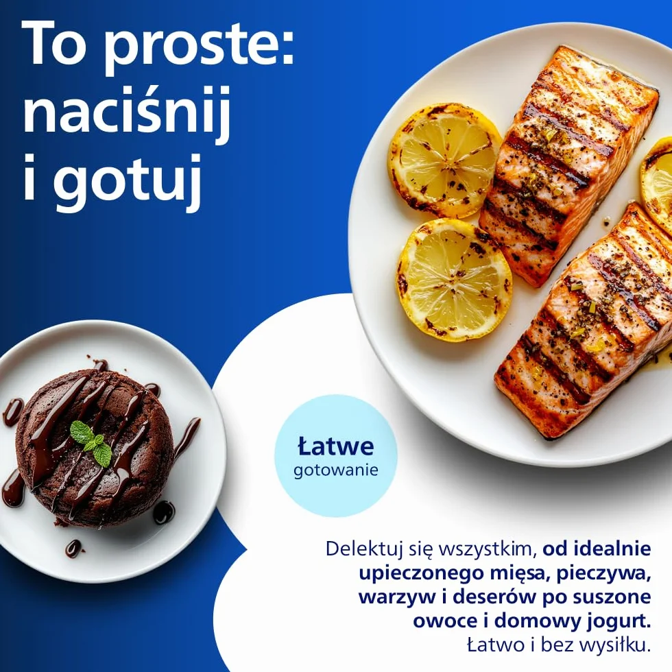 Philips Airfryer Ovi serii 5000 Megabasket Steamfry 9,5 l RapidAir czyszczenie parą NA565/00