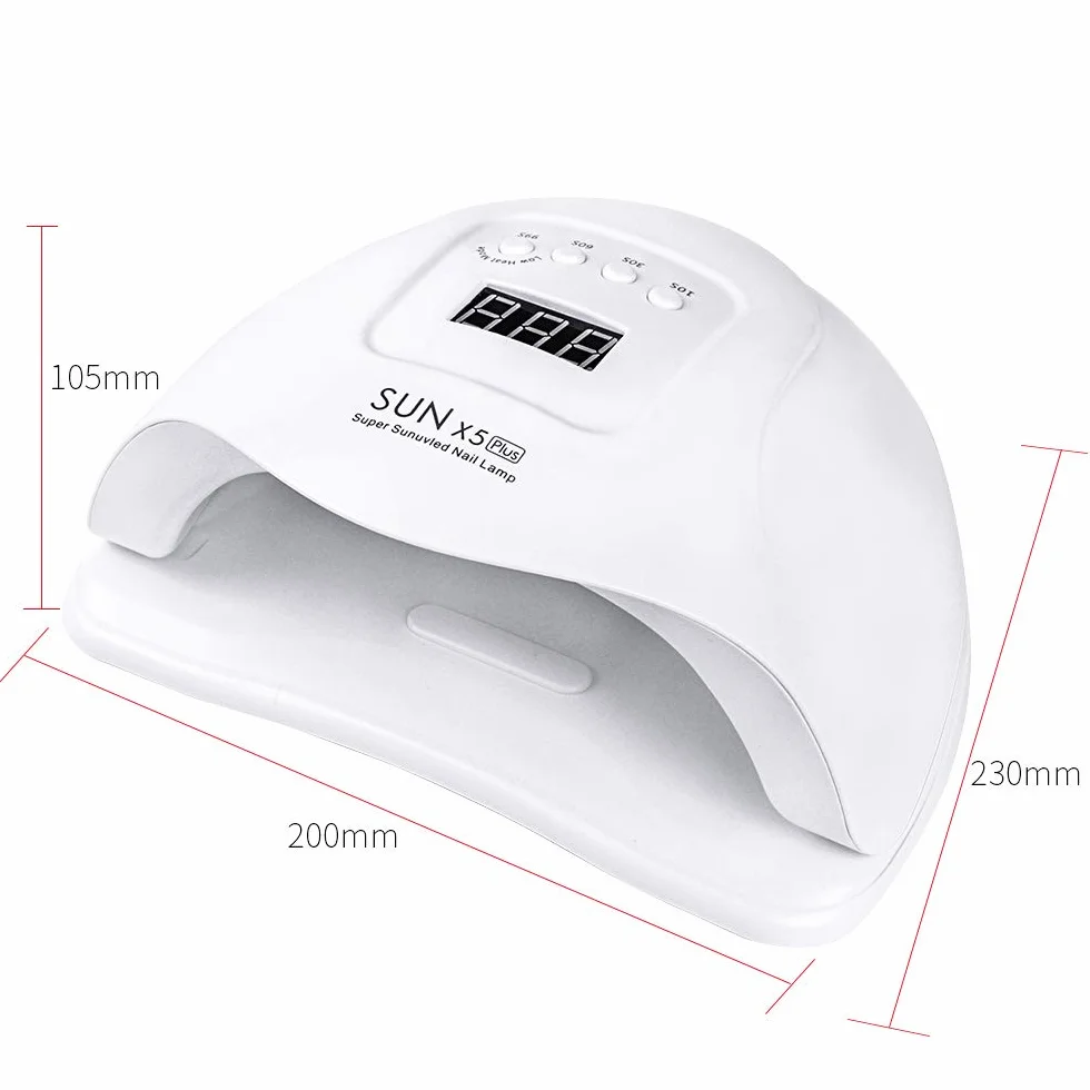 Retoo Lampa UV LED do paznokci 80 W, suszarka do paznokci żelowych, wyświetlacz LCD, narzędzie do utwardzania paznokci, utwardzarka do utwardzania, lampa żelowa do domu i studia paznokci, odpowiednia