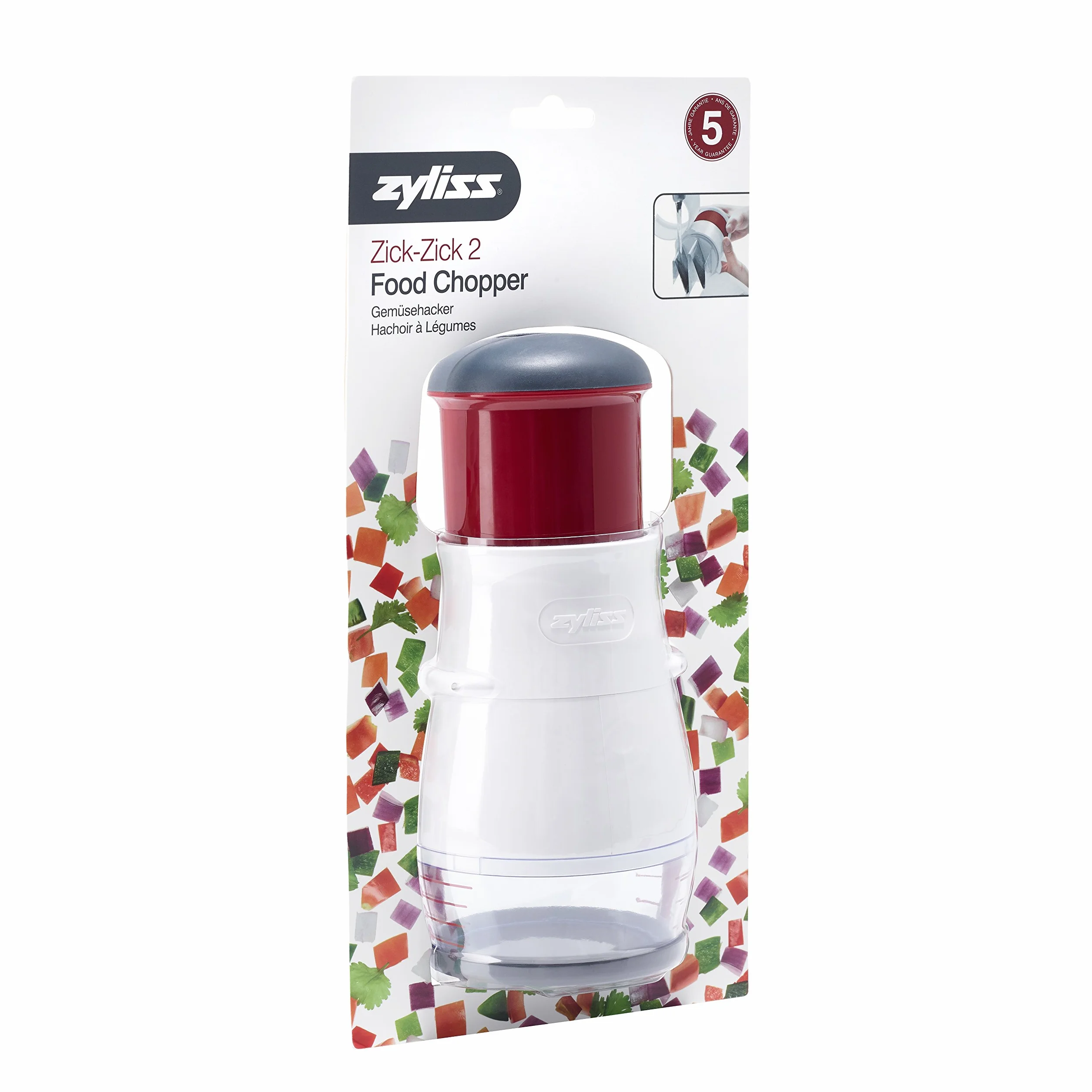 Zyliss E10402 Zick-Zick 2 krajalnica do żywności stal nierdzewna biały
