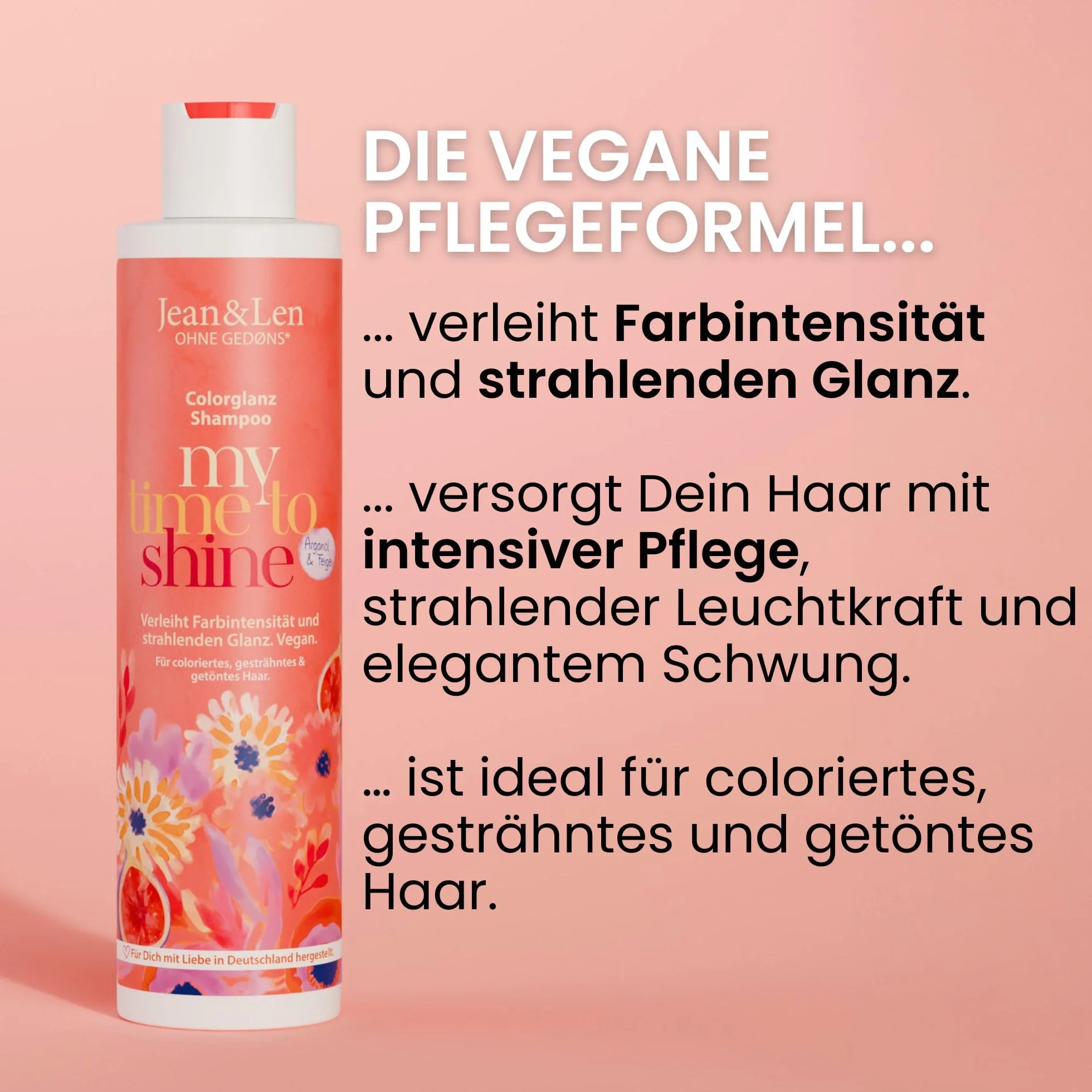 Jean & Len Color Shine Argan Oil & Fig Szampon, Biały, 300 ml