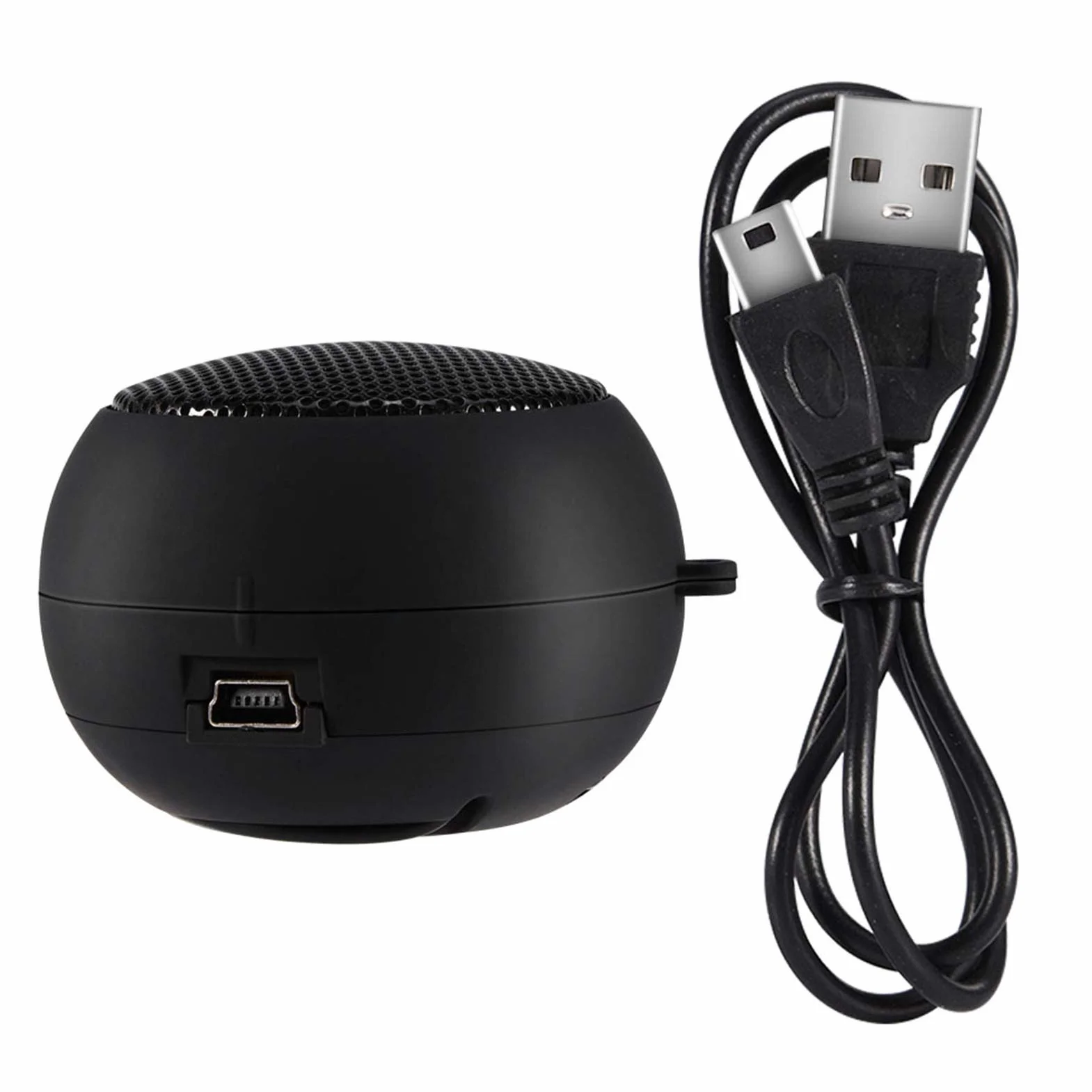 ciciglow Przenośny głośnik, 3,5 mm mini głośnik podróżny głośny głośnik wbudowana bateria do telefonu komórkowego MP3 PC (czarny)