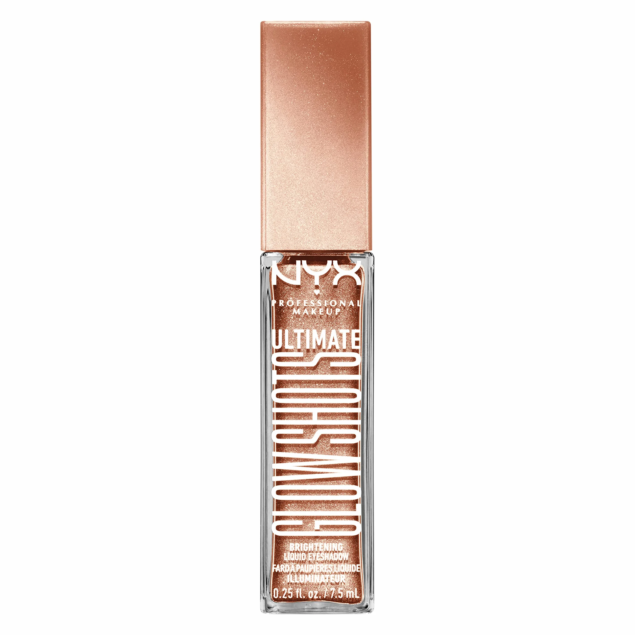 NYX Professional Makeup Płynny cień do powiek, długotrwały 12h, bez okruchów i wypadania, z witaminą C, Ultimate Glow Shots, Golden Goji
