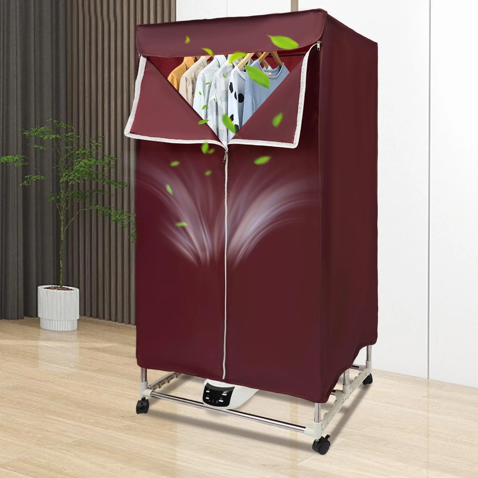 Suszarka elektryczna 1500 W podwójna szafa sucha z pilotem 3 poziomy suszenia