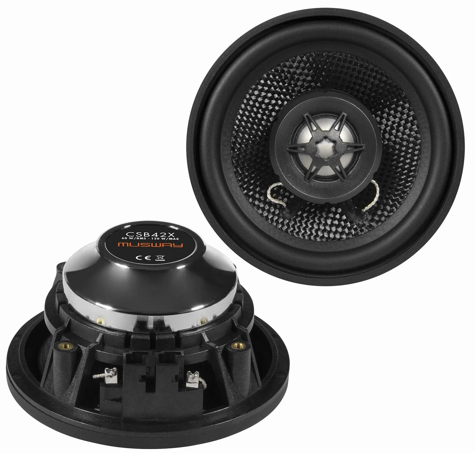 Musway CSB42X 2-drożny głośnik 10 cm o mocy 120 W (RMS: 60 W) do BMW E, F, G